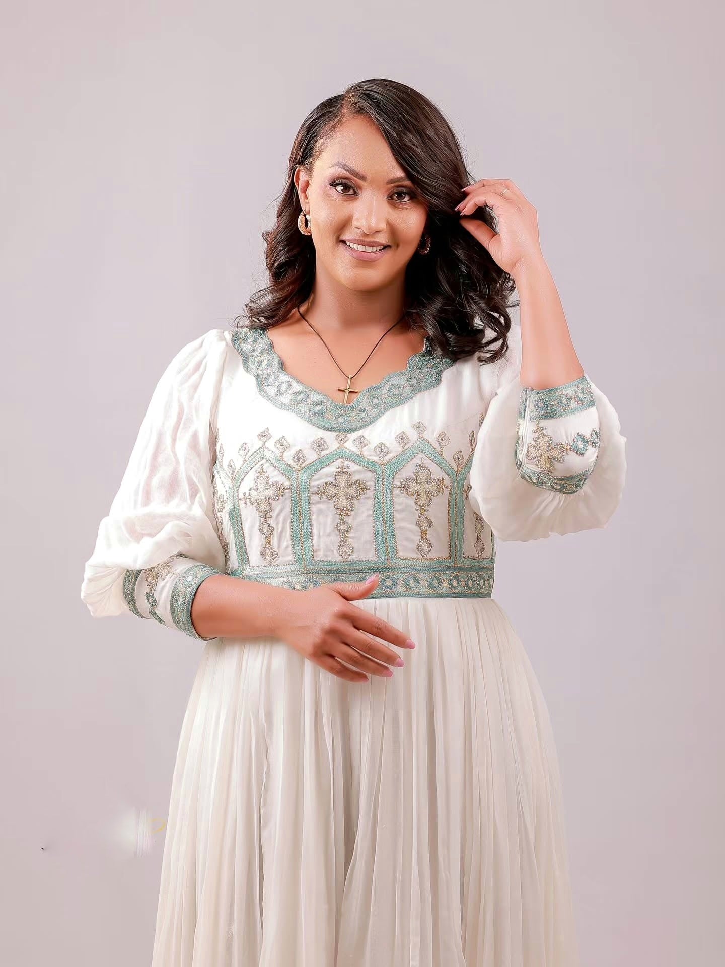 BERSABEH GRACEFUL HABESHA KEMIS | HABESHA DRESS | TRADITIONAL ETHIOPIAN DRESS