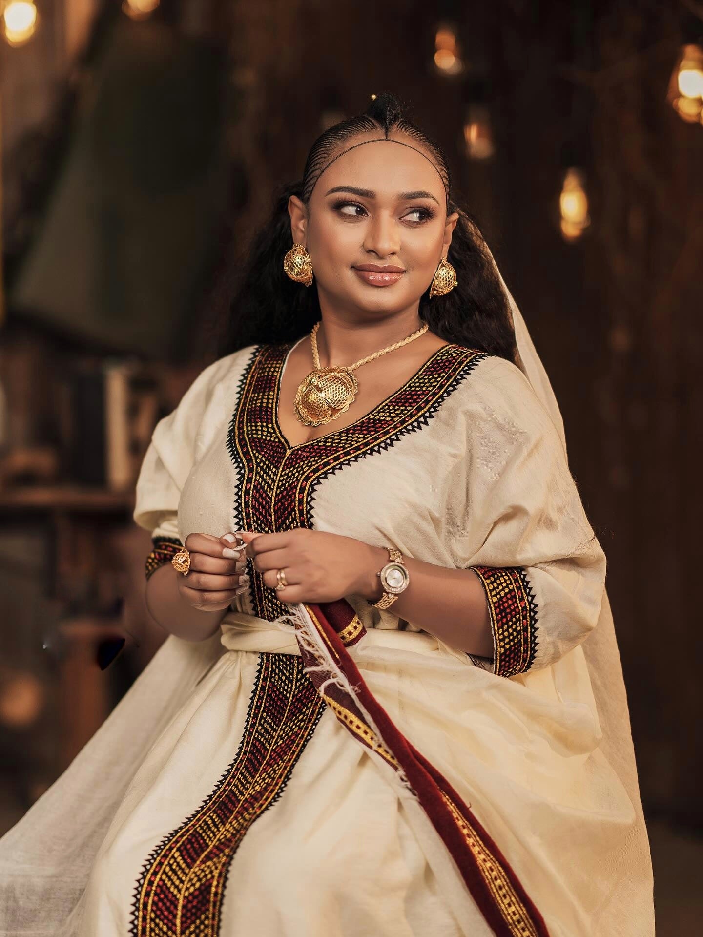 MISRACH TIMELESS HABESHA TRADITIONAL DRESS | CLASSIC ERITREAN & ETHIOPIAN HABESHA DRESS | HERITAGE STYLE HABESHA KEMIS