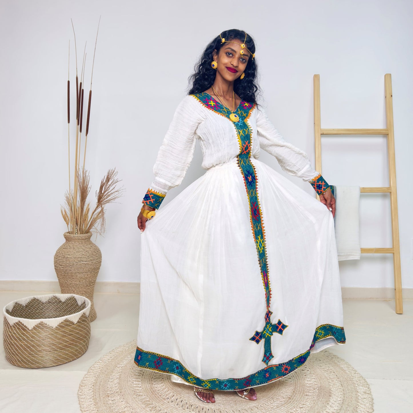 Rooted in Culture | Habesha Kemis Dress | Colorful Tibeb & Timeless Elegance Hab158