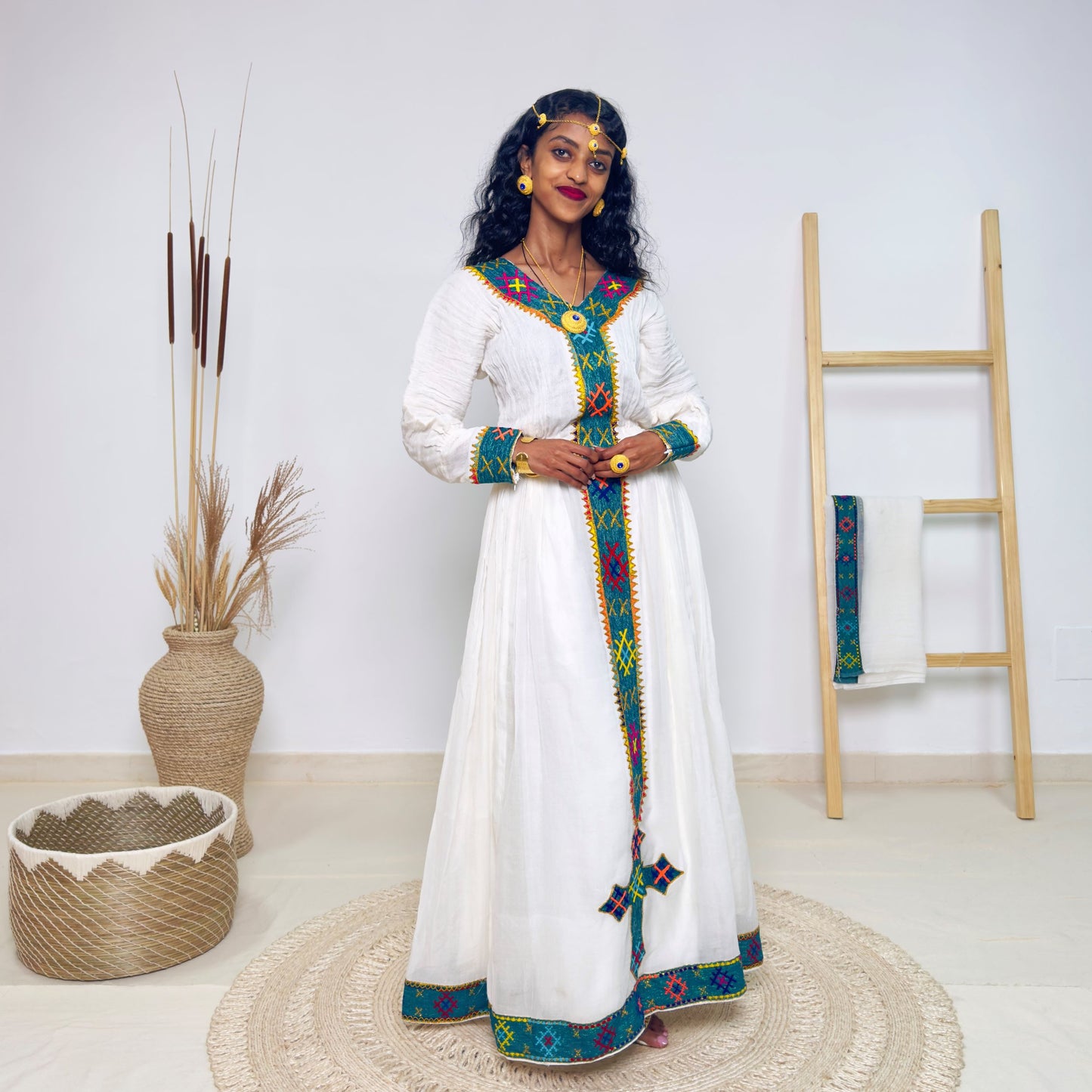 Rooted in Culture | Habesha Kemis Dress | Colorful Tibeb & Timeless Elegance Hab158