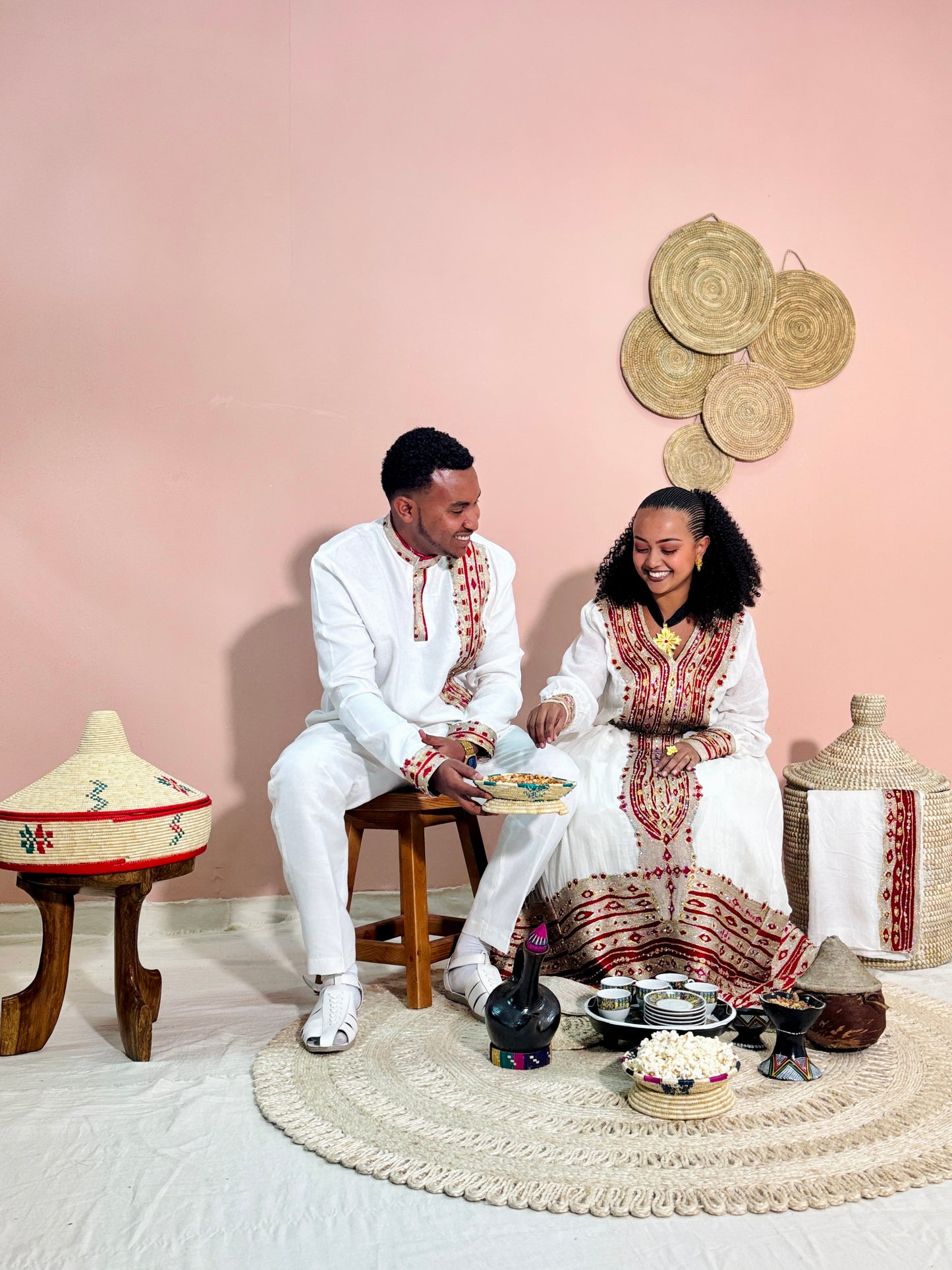 Ethiopian Dress
Ethiopian clothing
Eritrean cloth
culture dress
Couple’s Outfit
Couple’s habesha set
Couple’s Habesha Outfit
