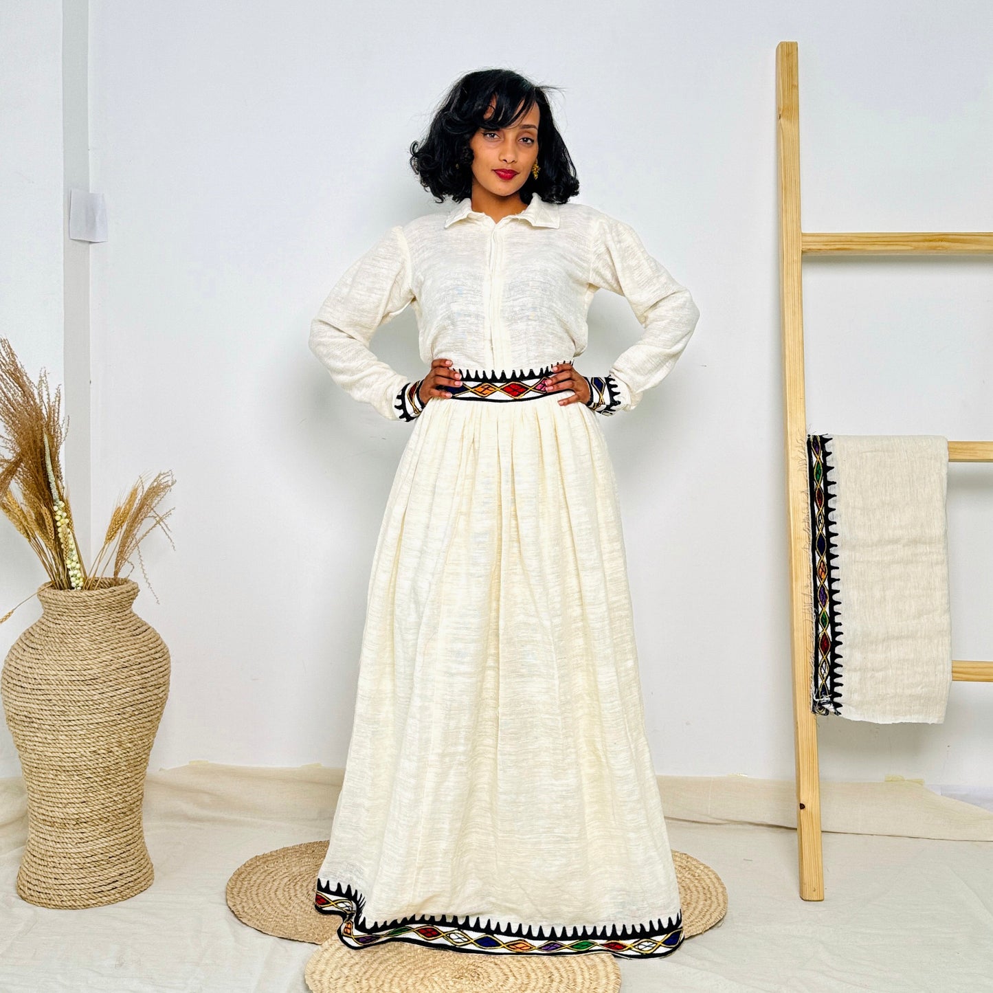 Habesha Dress | Crop Top Habesha Dress | Modern Elegance | Timeless Craftsmanship | Ethiopian Dress Hab115