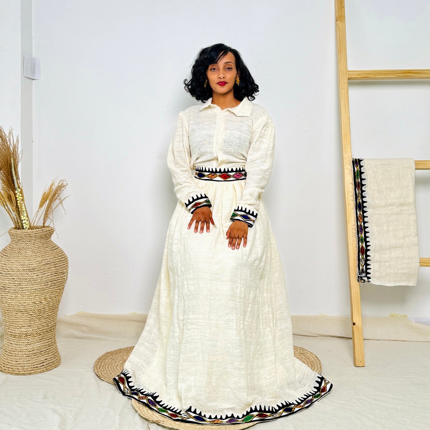 Habesha Dress | Crop Top Habesha Dress | Modern Elegance | Timeless Craftsmanship | Ethiopian Dress Hab115