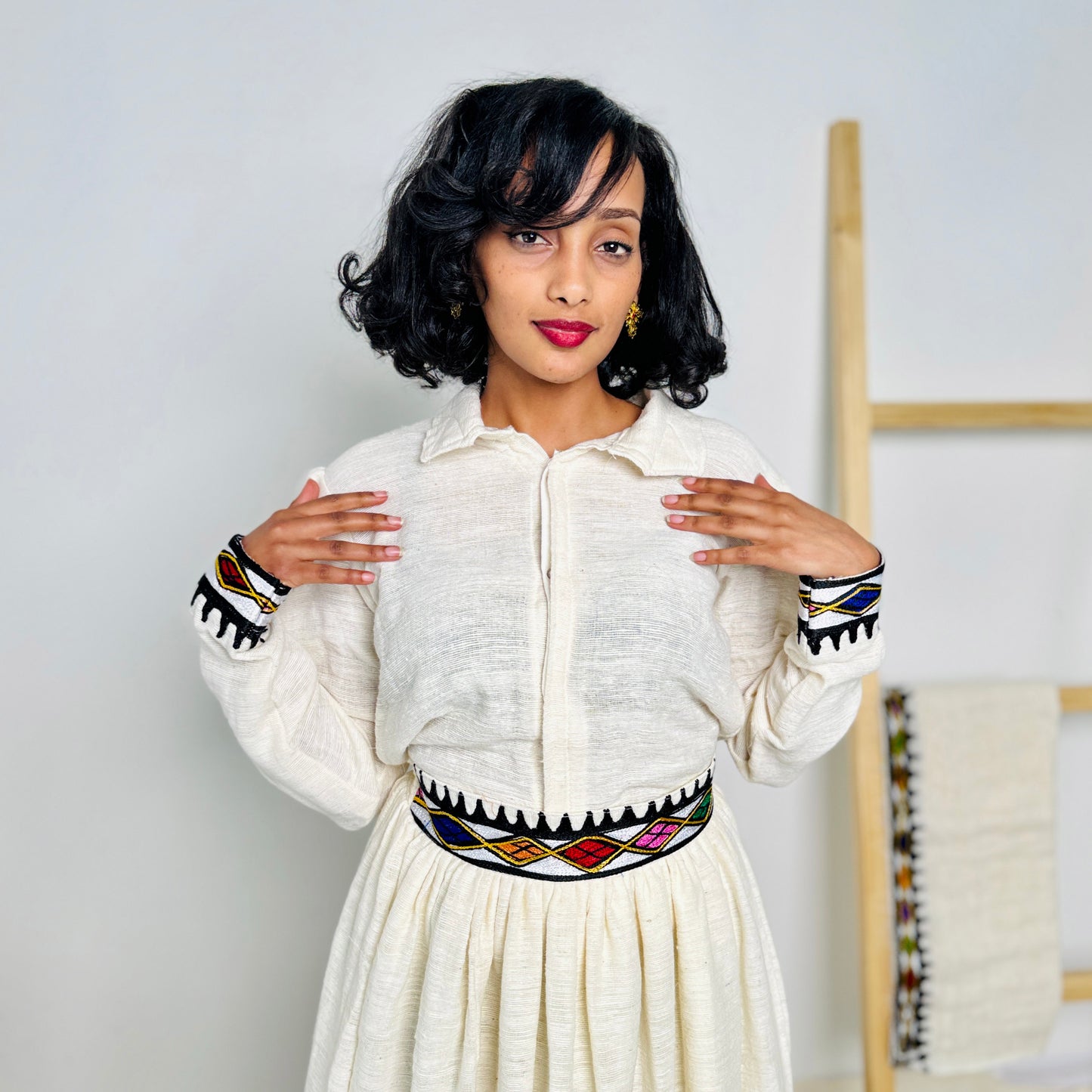 Habesha Dress | Crop Top Habesha Dress | Modern Elegance | Timeless Craftsmanship | Ethiopian Dress Hab115