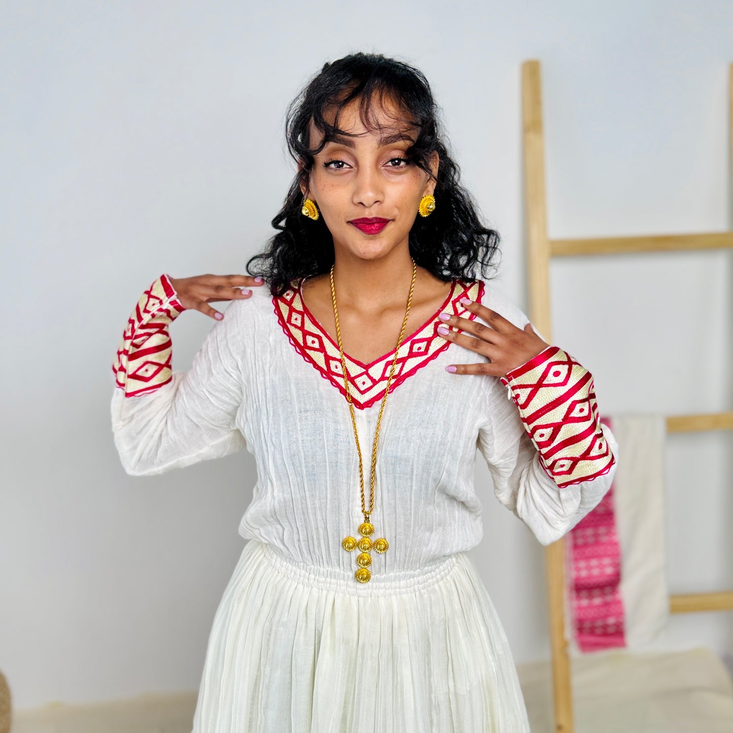 Ethiopia Dress | Elegant Embroidered Design | Perfect for Special Occasions | Handwoven Craftsmanship | Habesha Dress Hab108