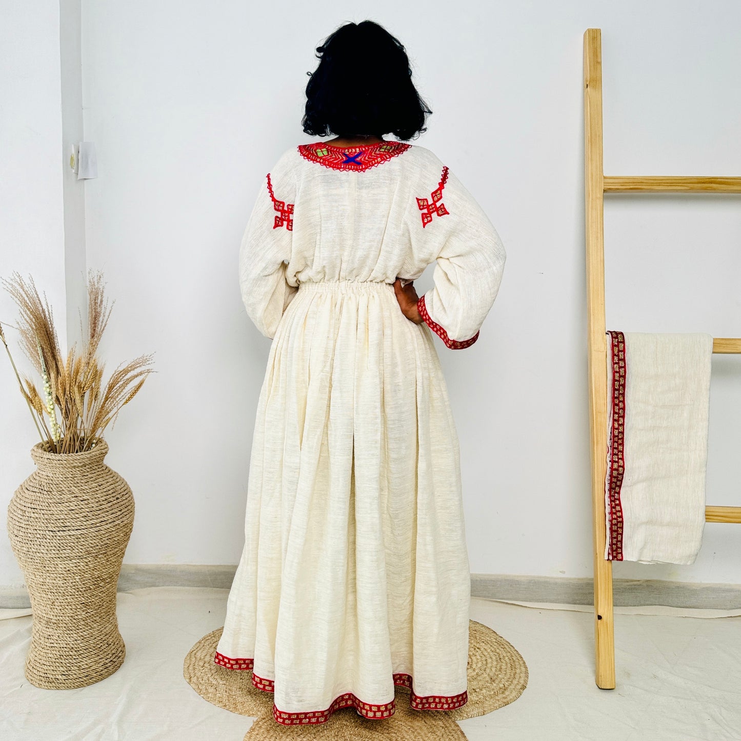 Habesha Dress | Intricate Embroidery | Cultural Celebrations & Weddings | Handwoven Elegance Hab107