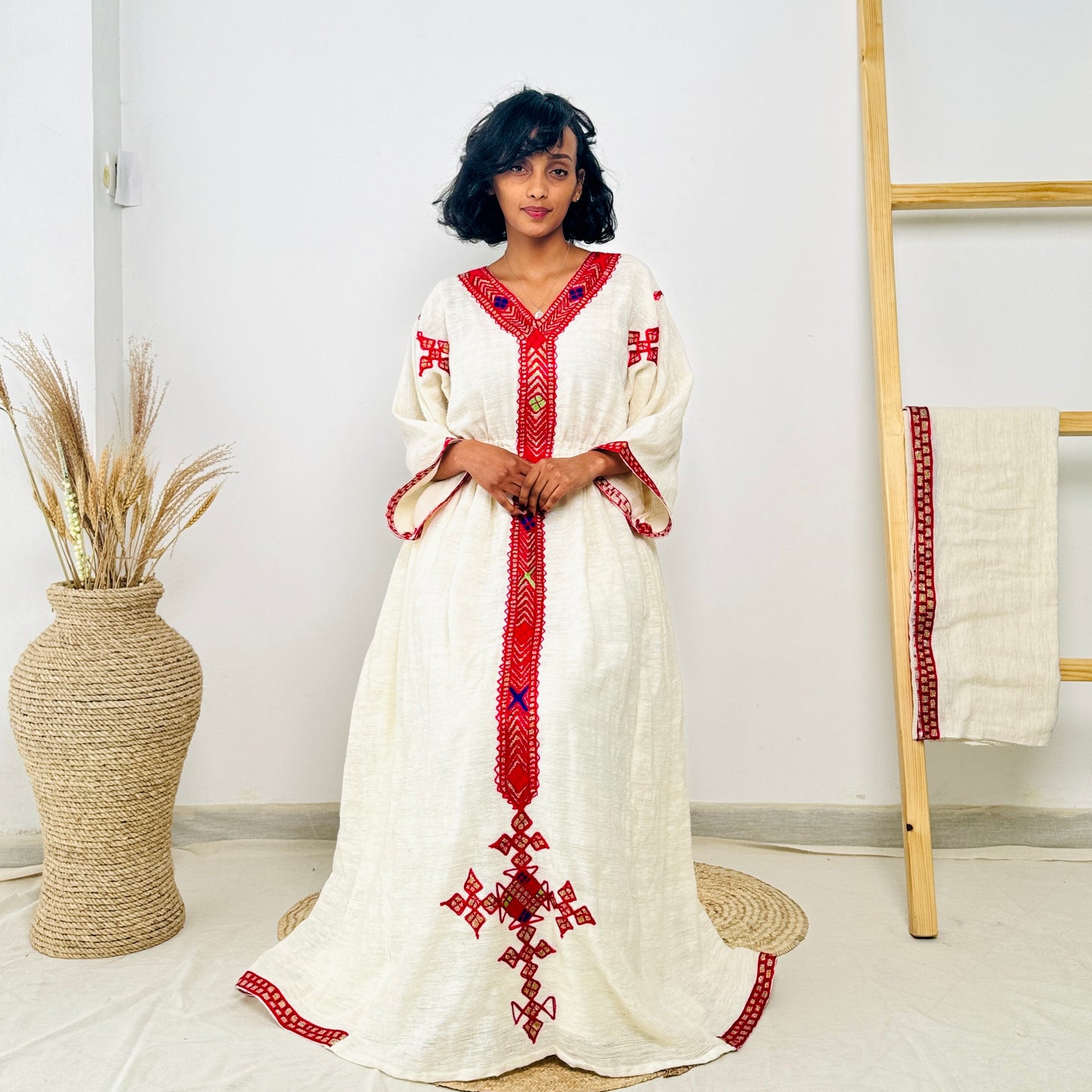 Habesha Dress | Intricate Embroidery | Cultural Celebrations & Weddings | Handwoven Elegance Hab107