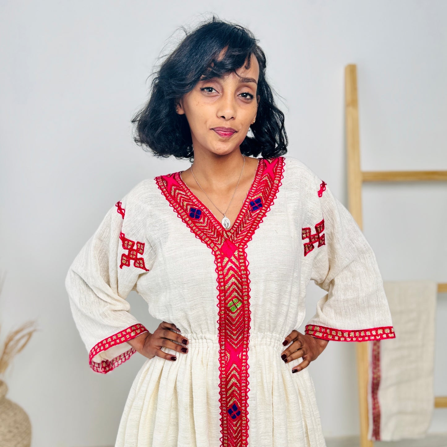 Habesha Dress | Intricate Embroidery | Cultural Celebrations & Weddings | Handwoven Elegance Hab107