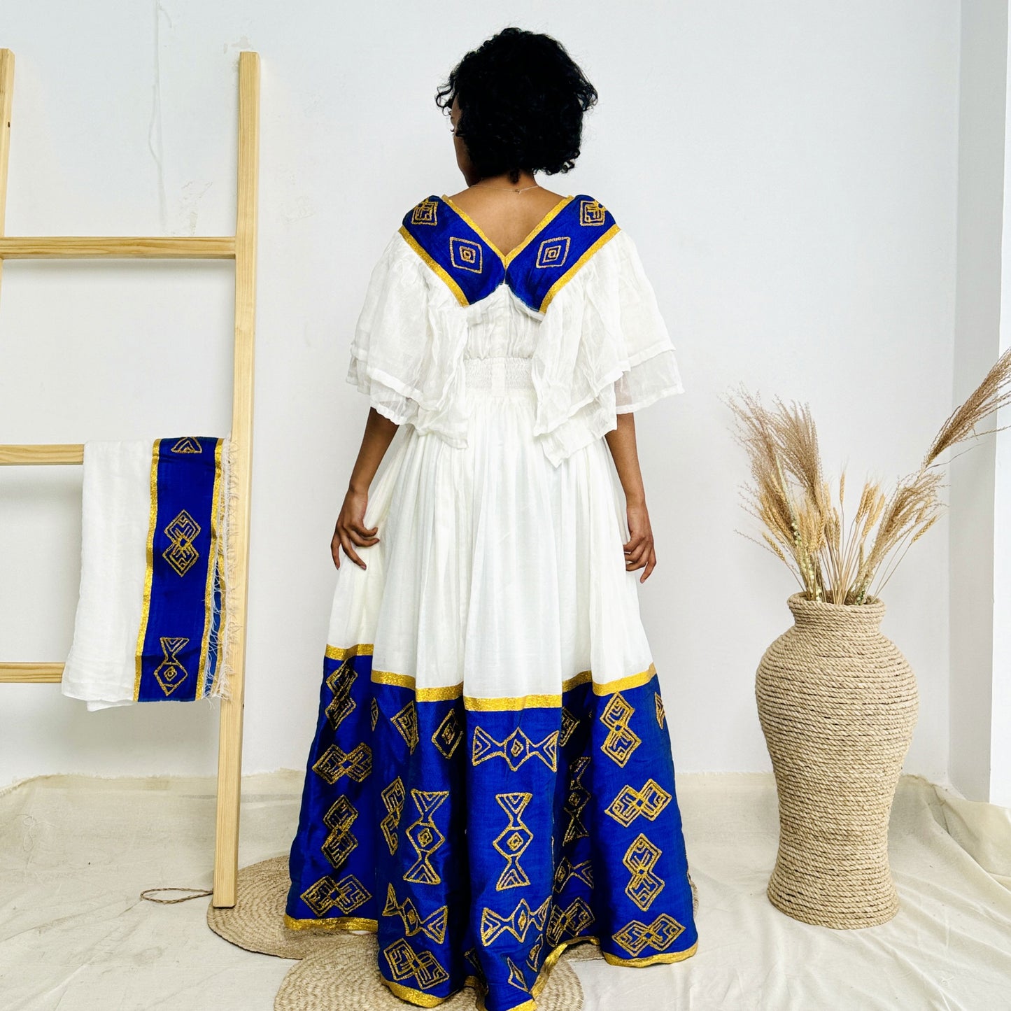 Dark Blue Habesha Dress Stylish Ethiopian Dress Hab19