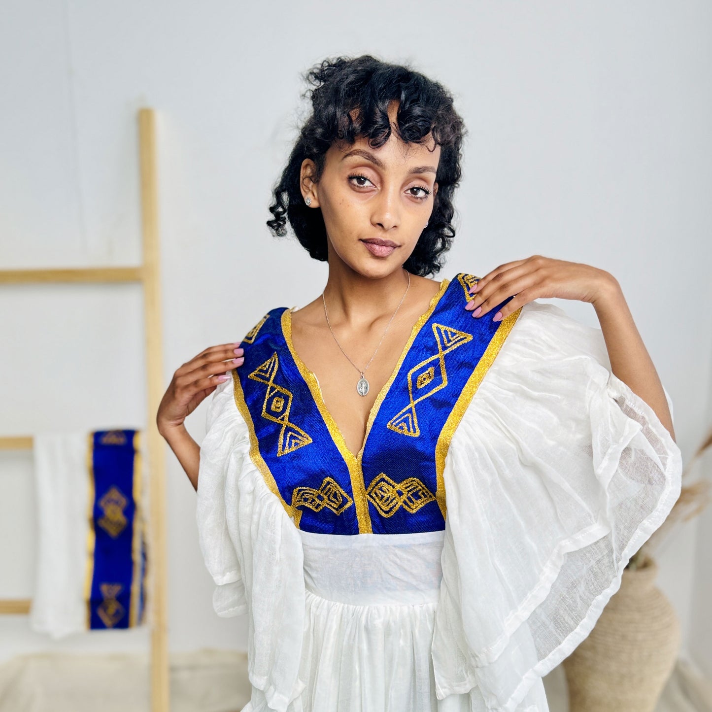 Dark Blue Habesha Dress Stylish Ethiopian Dress Hab19