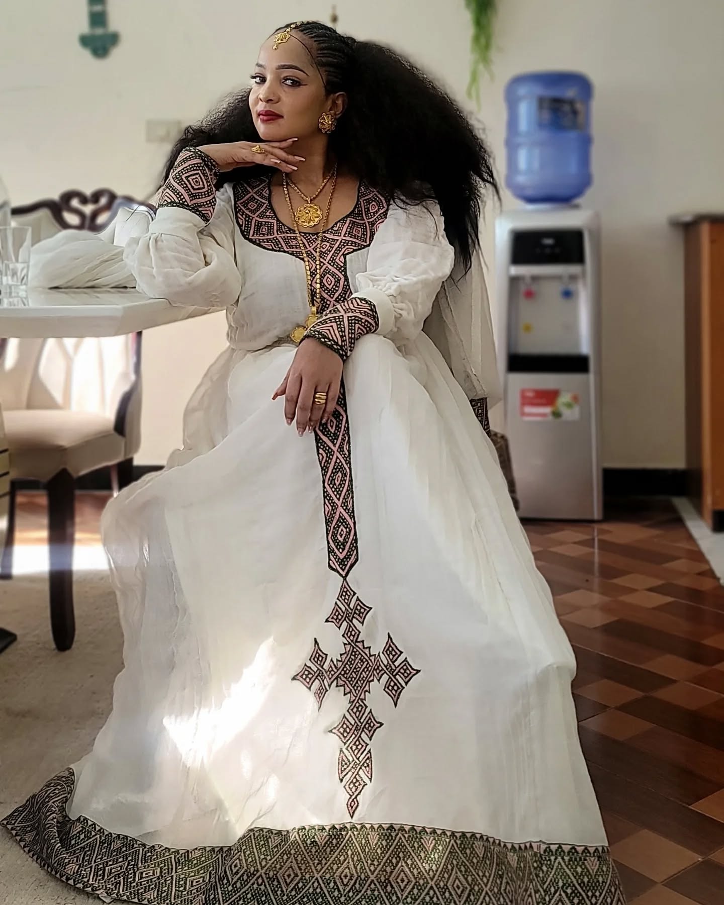 MARYAMAWIT ROYAL ETHIOPIAN CLOTHING | EXQUISITE HABESHA KEMIS | LUXURIOUS HABESHA DRESS