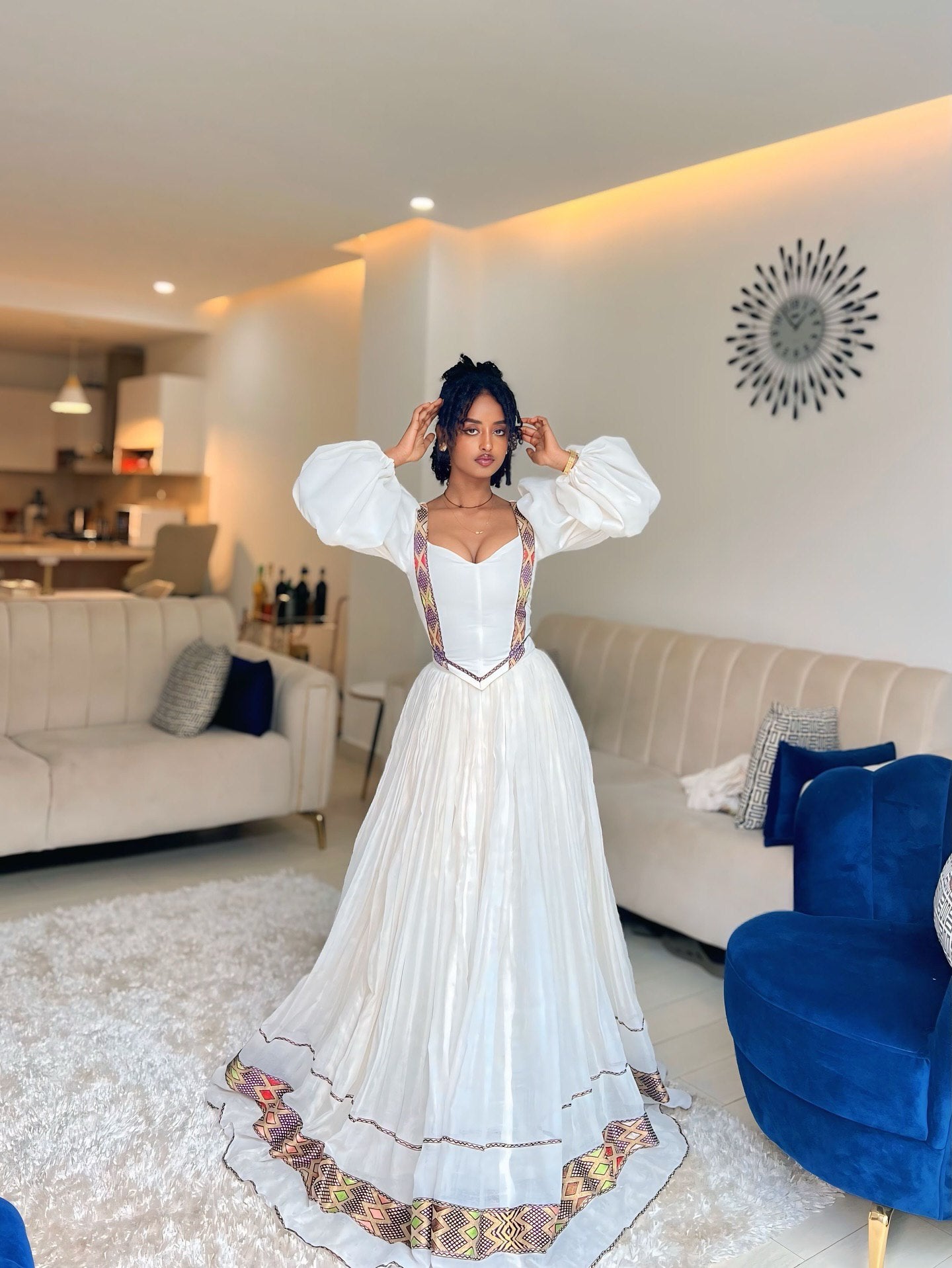 ethiopian new fashion traditional dress ADANECH Crafted from ethically sourced organic cotton Discover 780 Ethiopian Traditional Dress