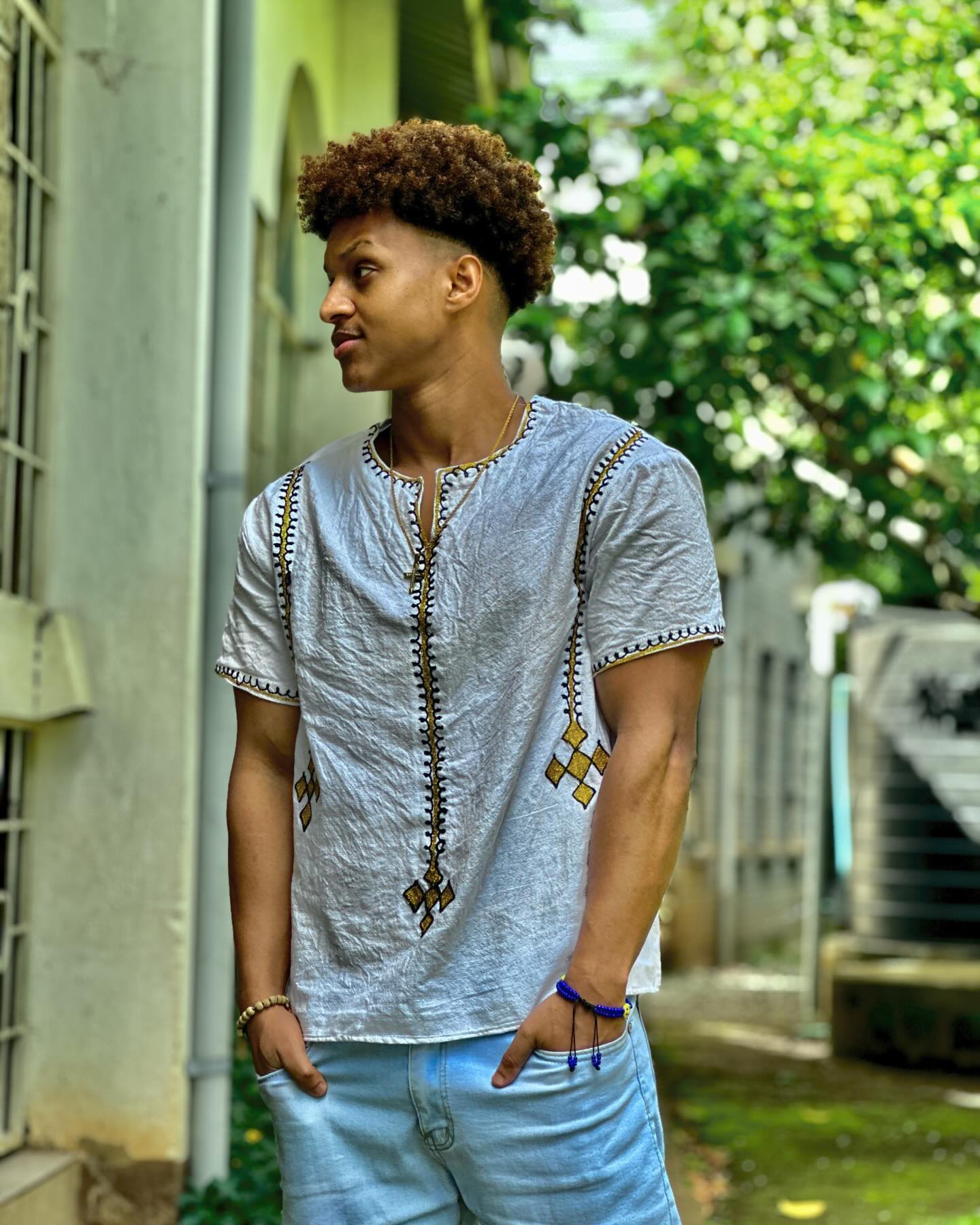 MINASE HABESHA MEN’S SHIRT | TRADITIONAL ETHIOPIAN AND ERITREAN MEN’S CLOTHING | MEN'S WEAR