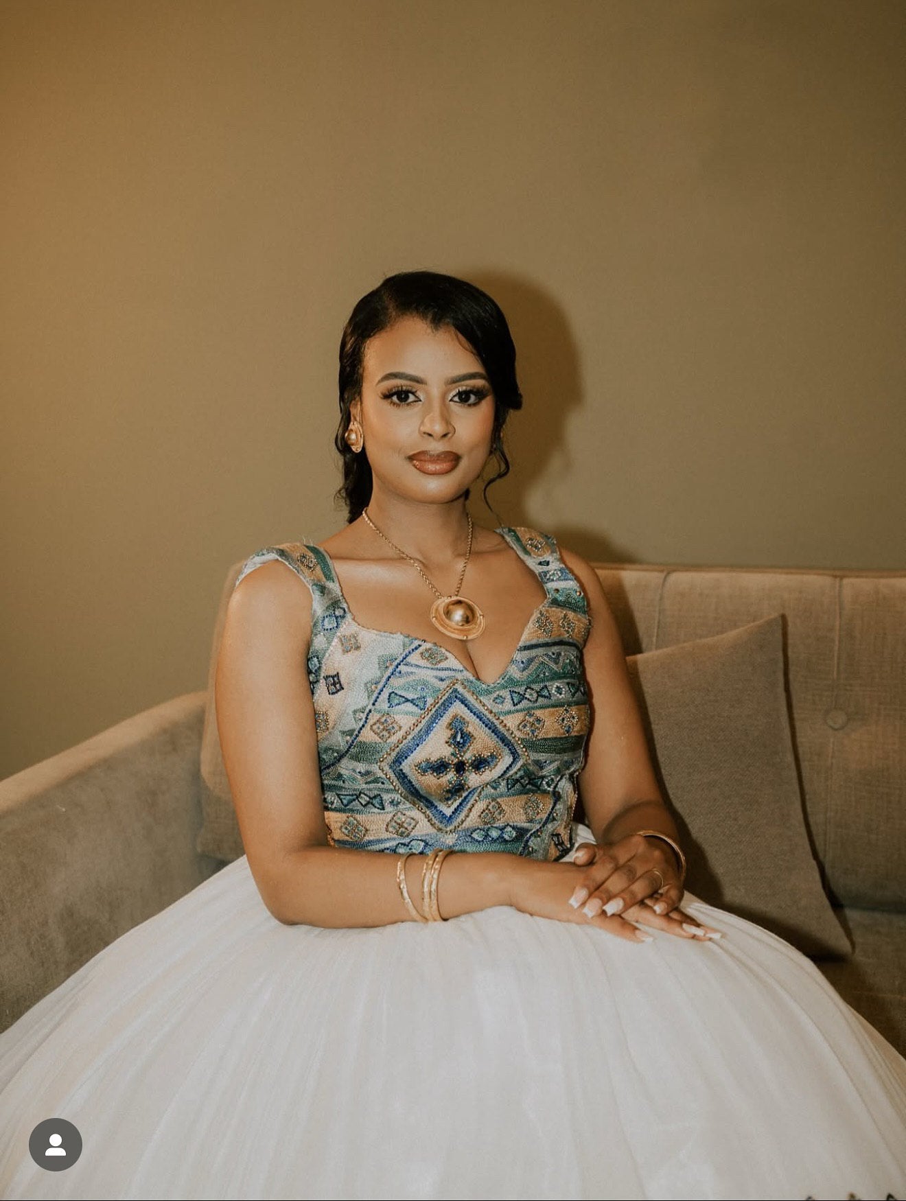 EDENAY ETHIOPIAN WEDDING DRESS | STUNNING EMBROIDERED HABESHA DRESS | LUXURIOUS TRADITIONAL HABESHA KEMIS