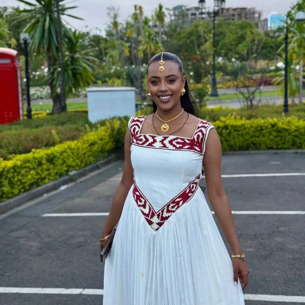 SINKINESH AUTHENTIC HABESHA KEMIS | TRADITIONAL HABESHA DRESS | ETHIOPIAN CLOTHING STYLE