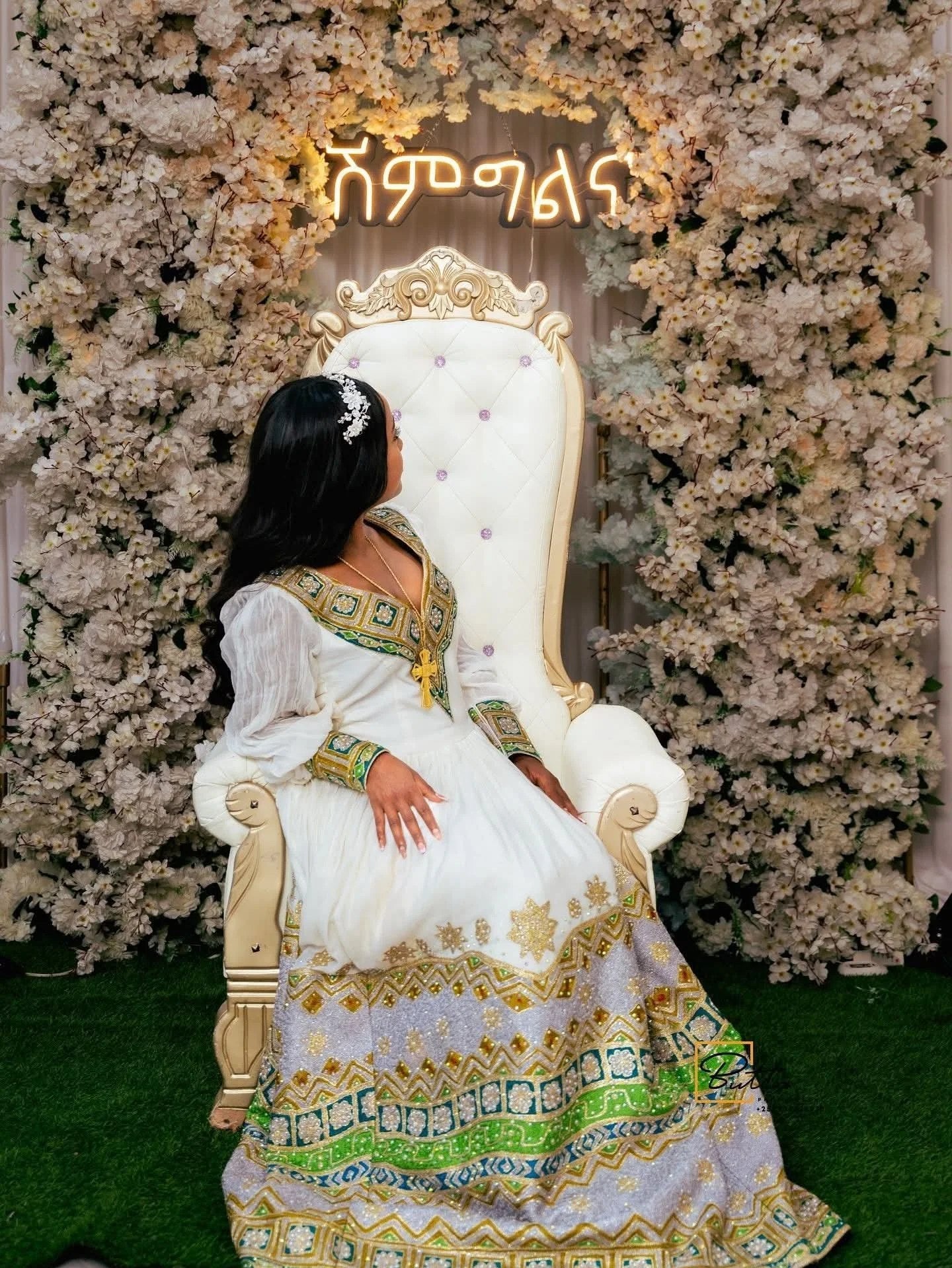 AYU ROYAL CULTURAL HABESHA DRESS | CLASSIC HABESHA KEMIS FOR WEDDING | ETHIOPIAN TRADITIONAL DRESS HERITAGE