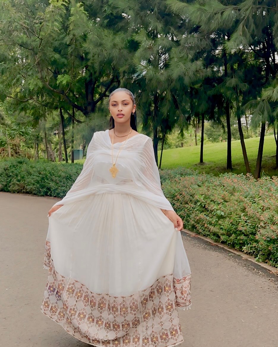 BRHANESH HANDWOVEN HABESHA KEMIS | TIMELESS HABESHA DRESS | CHARMING ETHIOPIAN DRESS