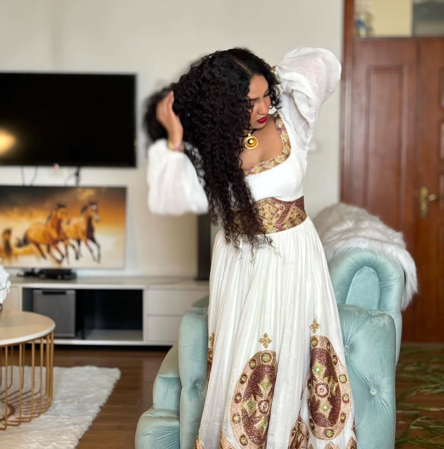 SEMAYAWIT AUTHENTIC HABESHA DRESS FOR WEDDING | ETHIOPIAN TRADITIONAL DRESS | HABESHA KEMIS STYLE