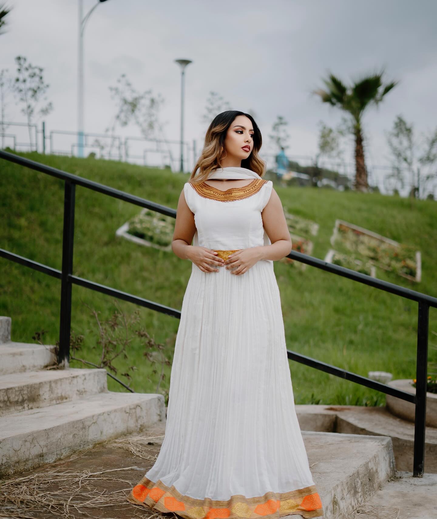habesha dress design Beaded Wedding Exquisite Pattern Habesha Kemis Ethiopian Dress Style XXL handcrafted in Ethiopia Traditional Habesha Dresses Habesha Dress