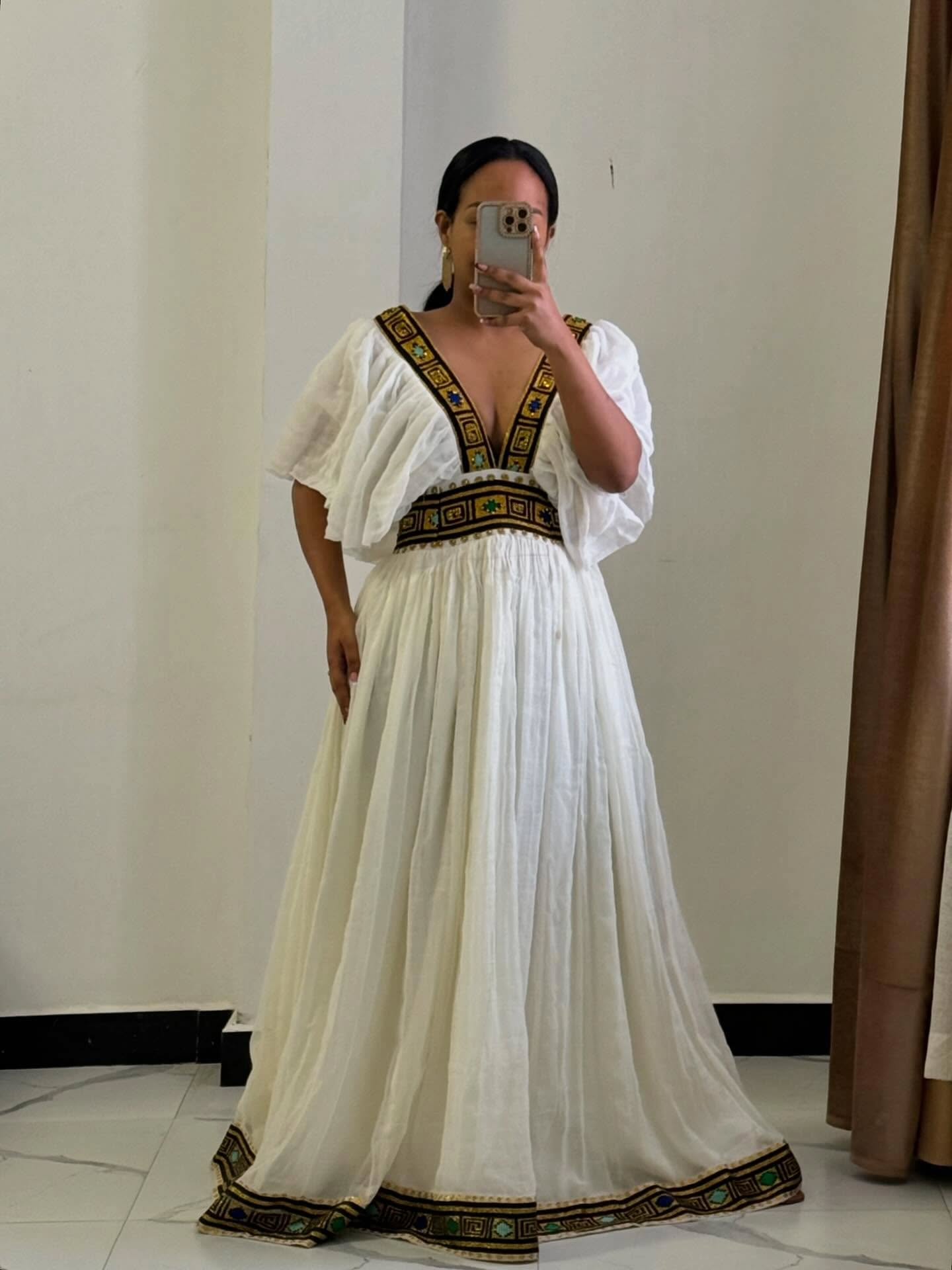 SALSAWIT HABESHA KEMIS | HABESHA DRESS | ETHIOPIAN TRADITIONAL DRESS ONLINE