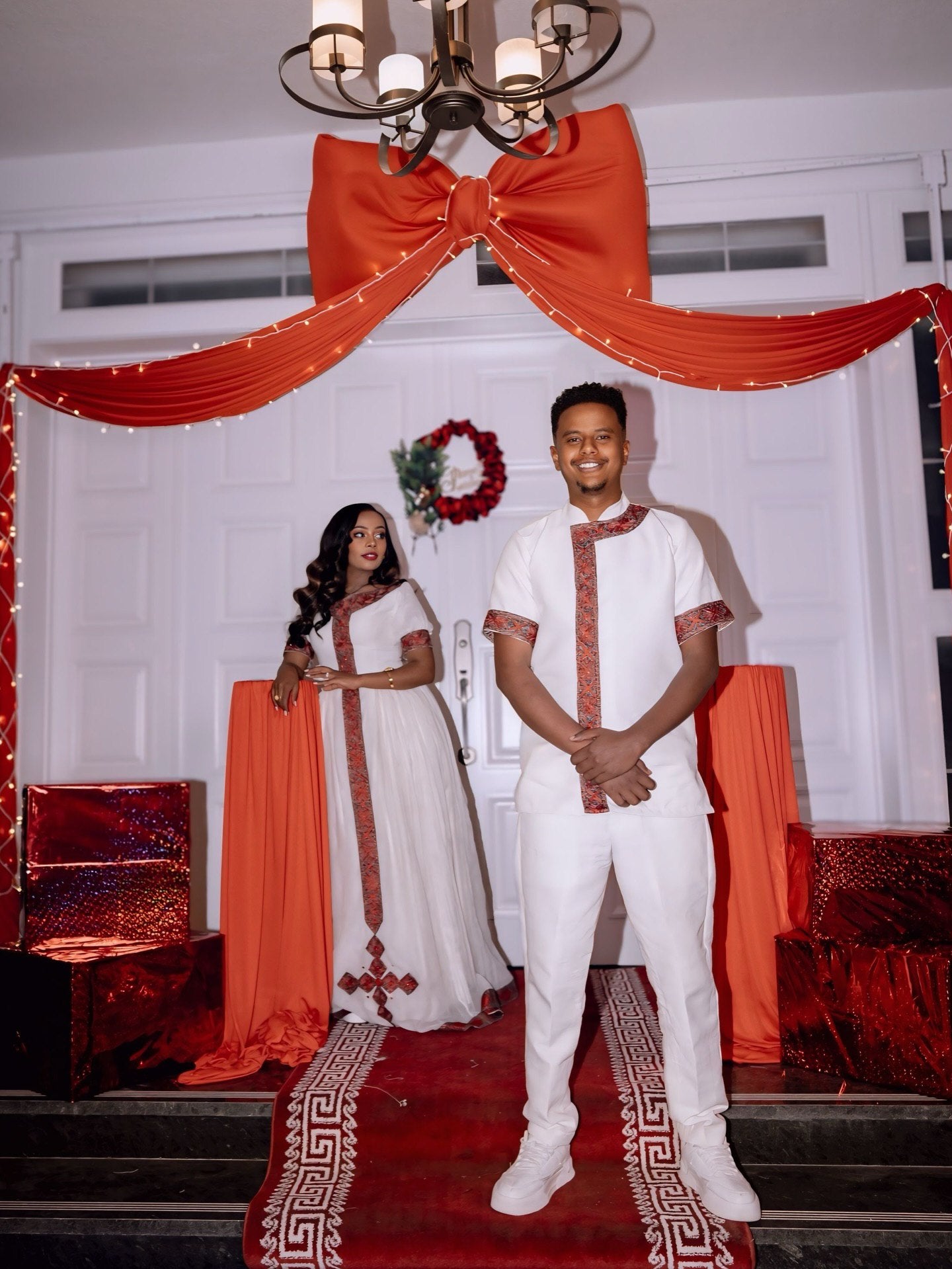 YESHIWORK HABESHA COUPLE OUTFIT | MATCHING HABESHA CLOTHING | ETHIOPIAN TRADITIONAL WEAR FOR COUPLES