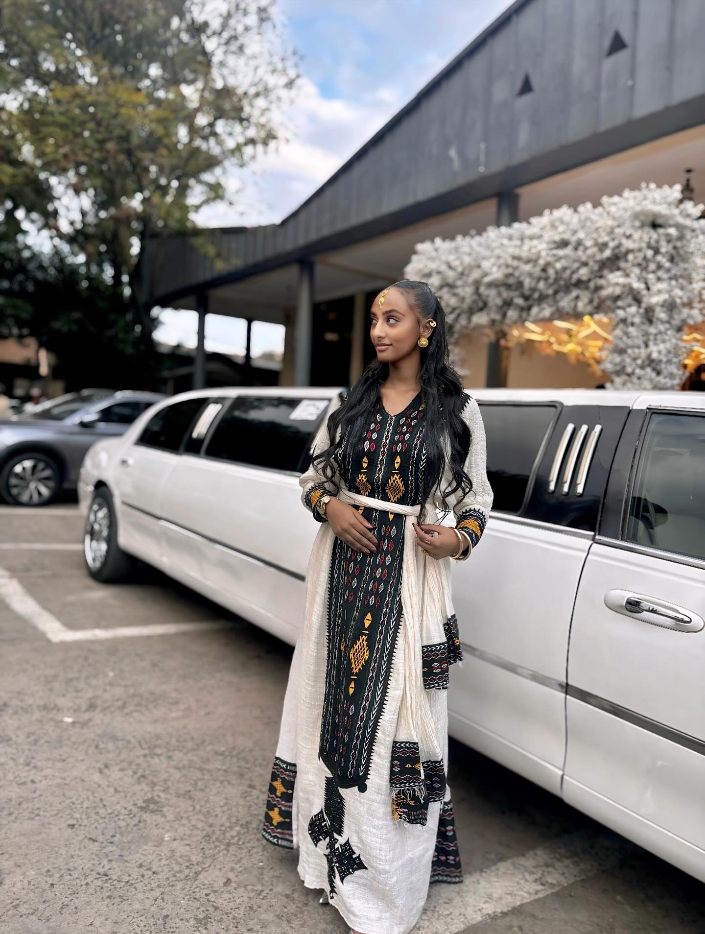 SASAHULSH GRACEFUL HABESHA DRESS | LONG SLEEVE HABESHA KEMIS | TRADITIONAL ETHIOPIAN CLOTHING