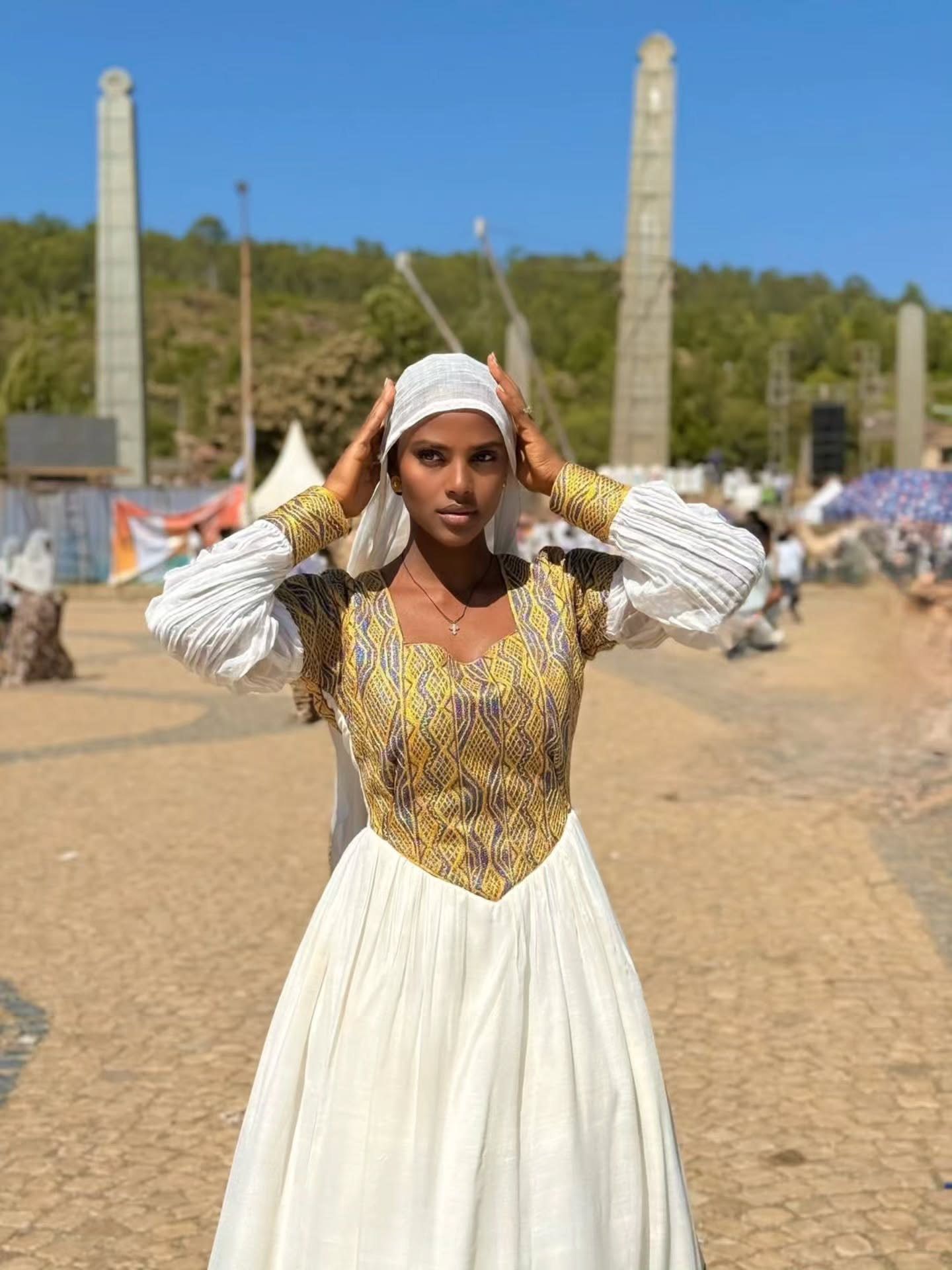 MELKAMAWIT CULTURAL HABESHA DRESS | VIBRANT HABESHA KEMIS | ETHIOPIAN TRADITIONAL DRESS