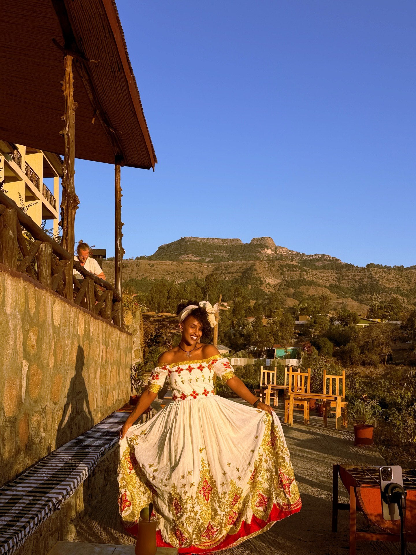 HABTAMWA OFF-SHOULDER HABESHA KEMIS | AUTHENTIC HABESHA DRESS | ETHIOPIAN WEDDING DRESS