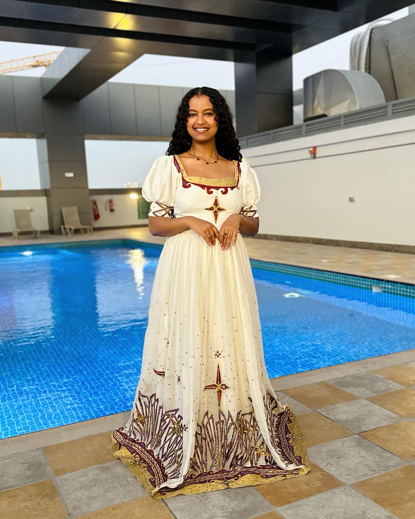 WAGAYE PUFF SLEEVE ETHIOPIAN DRESS | HABESHA KEMIS FOR EVENT | TRADITIONAL HABESHA DRESS