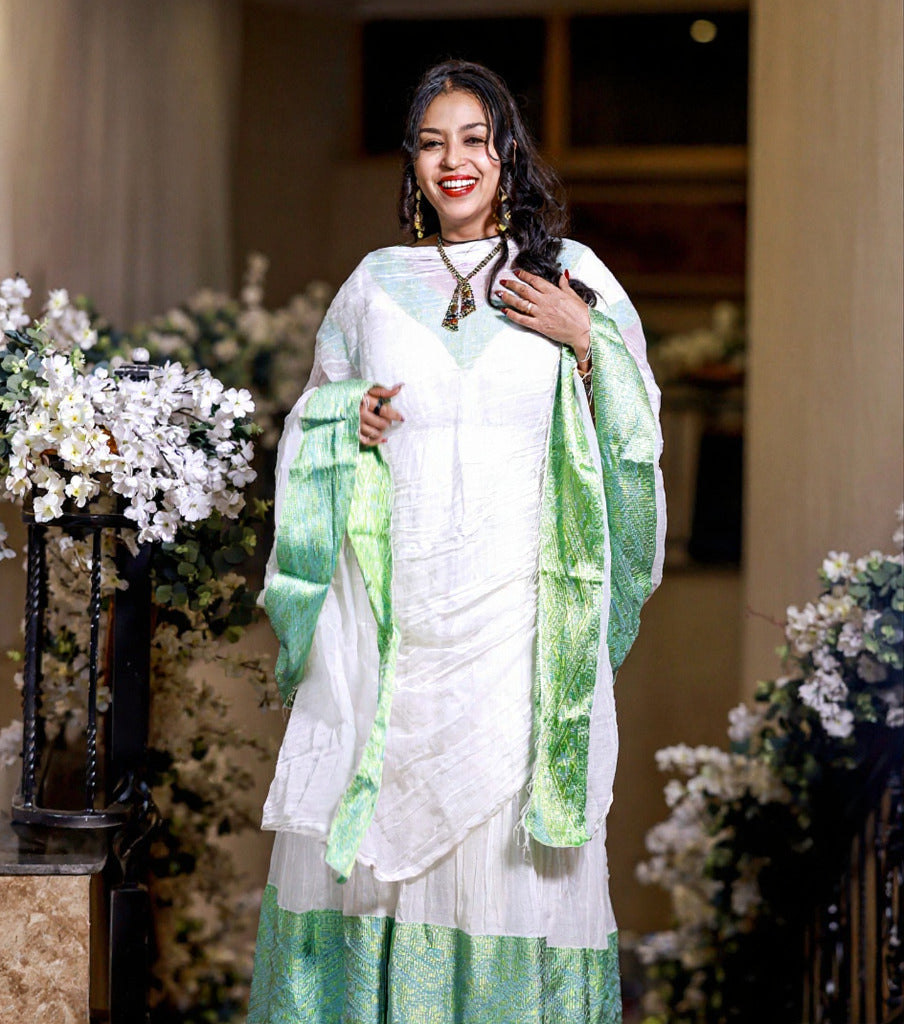 BITI AUTHENTIC HABESHA KEMIS | TRADITIONAL ETHIOPIAN DRESS | CULTURAL HABESHA DRESS