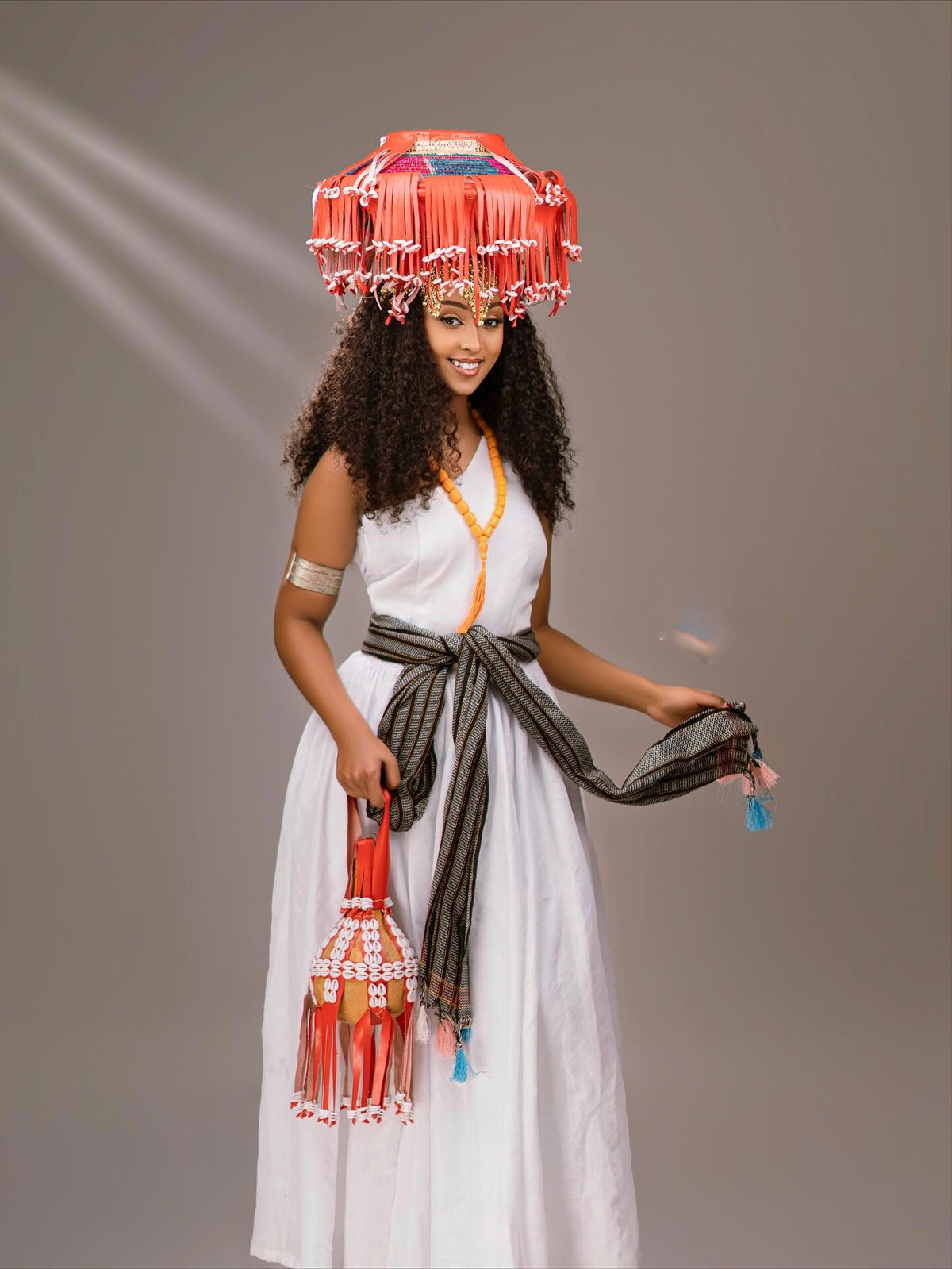 FENET OROMO TRADITIONAL DRESS | WHITE STYLE OROMO KEMIS | OROMO CULTURAL WEAR