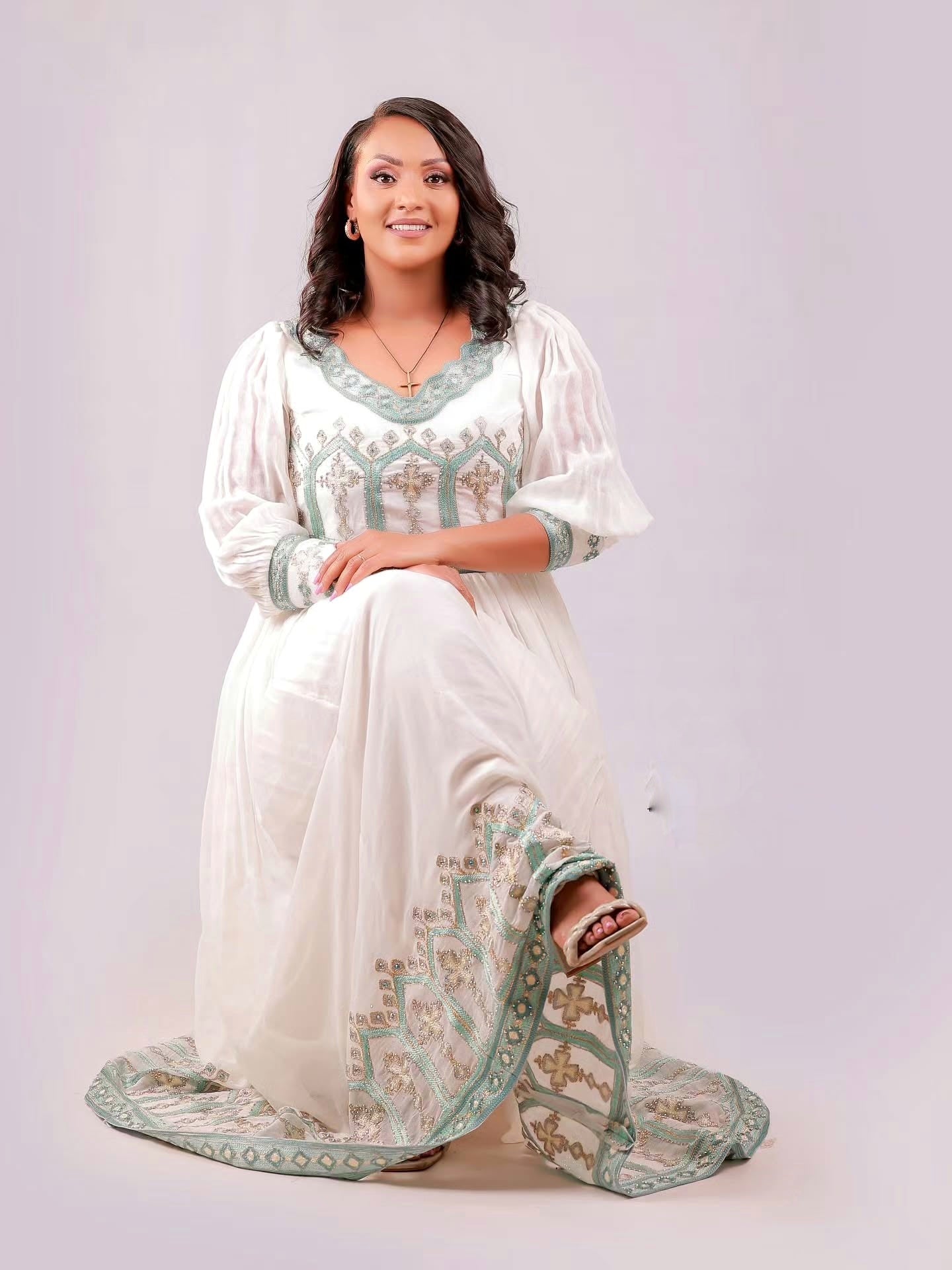 ELEGANT HABESHA KEMIS | HABESHA DRESS | TRADITIONAL ETHIOPIAN CLOTHING