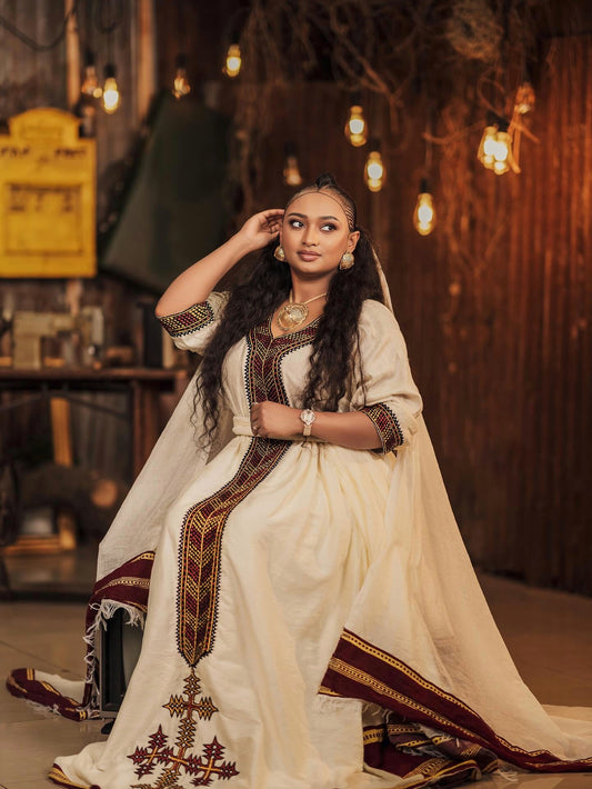 TIMELESS HABESHA TRADITIONAL DRESS – CLASSIC ERITREAN & ETHIOPIAN HERITAGE STYLE