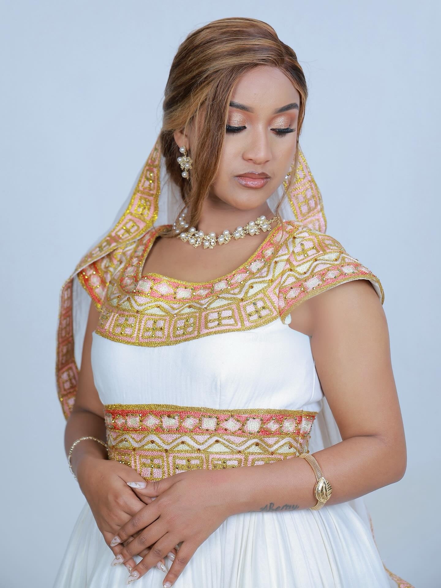 ETENESH AUTHENTIC HABESHA KEMIS | TRADITIONAL ETHIOPIAN WEDDING DRESS | HABESHA DRESS DESIGN