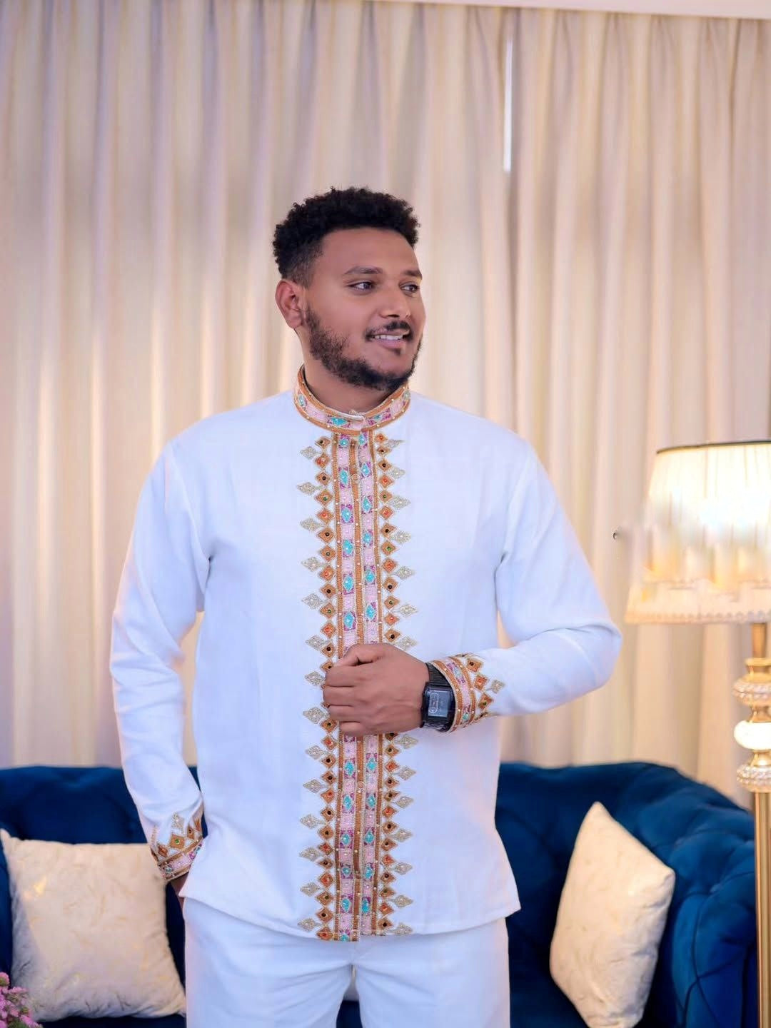 HABESHA MEN’S SHIRT – AUTHENTIC ETHIOPIAN TRADITIONAL MEN’S WEAR