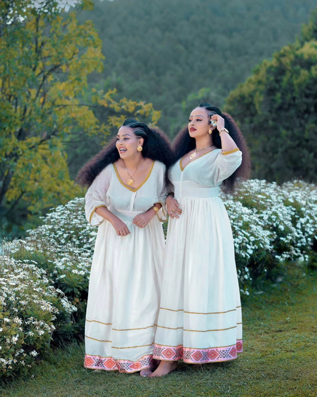 FITSUMNESH CLASSIC WHITE HABESHA DRESS DESIGN | HANDWOVEN HABESHA KEMIS | HABESHA KEMIS STYLE