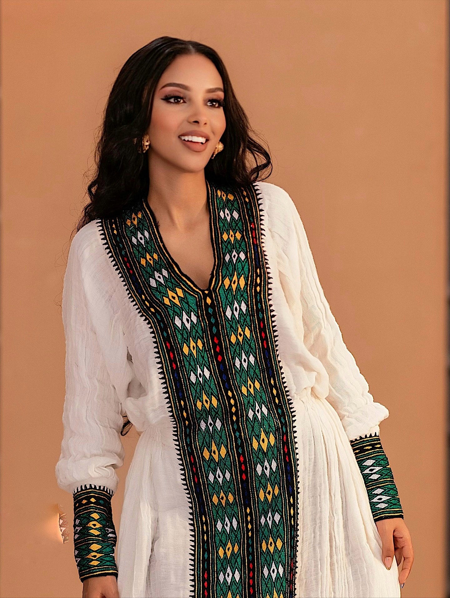 FIFI ETHIOPIAN DRESS STYLE | COLORFUL HABESHA KEMIS | VIBRANT HABESHA DRESS