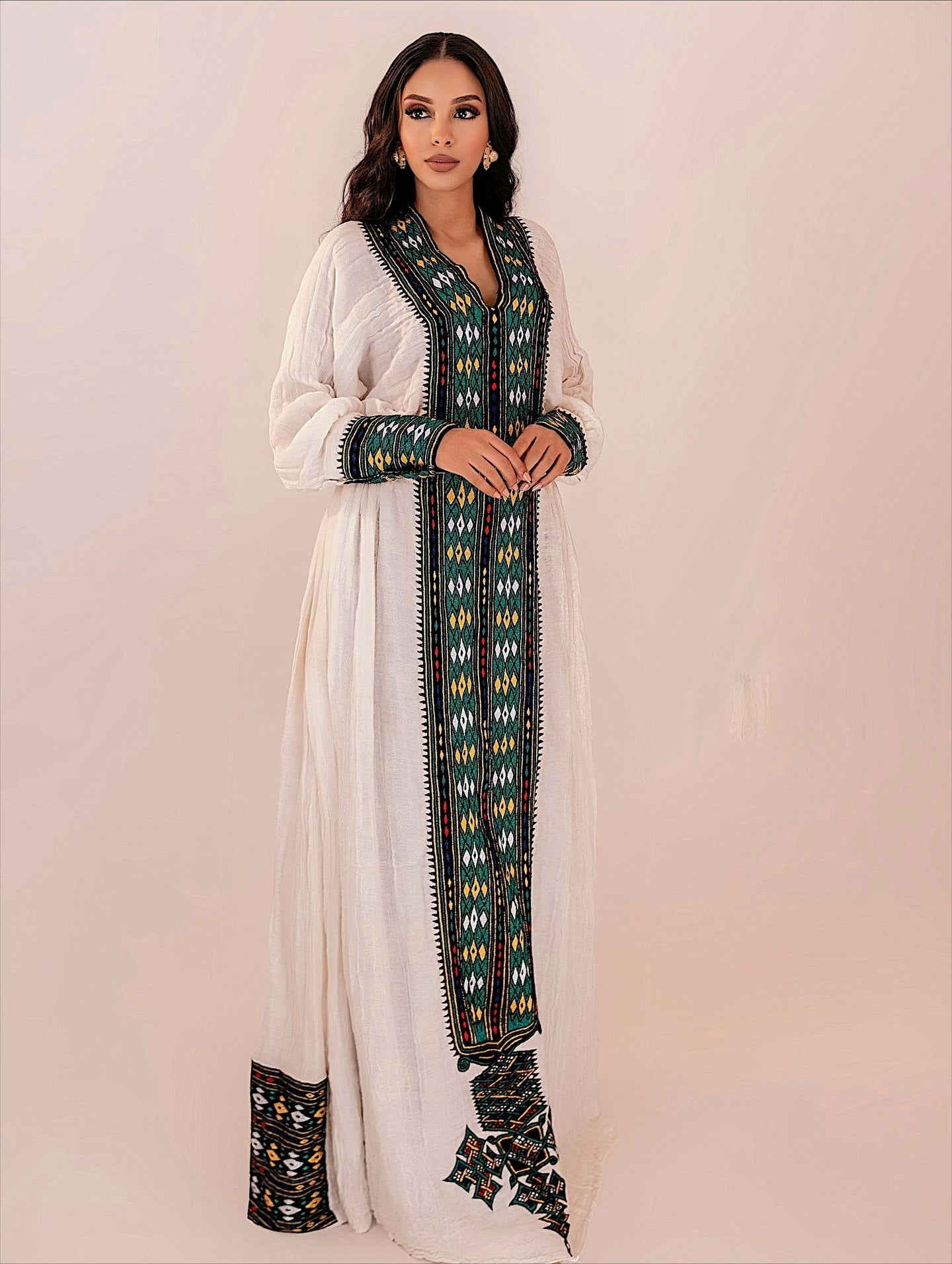 FIFI ETHIOPIAN DRESS STYLE | COLORFUL HABESHA KEMIS | VIBRANT HABESHA DRESS