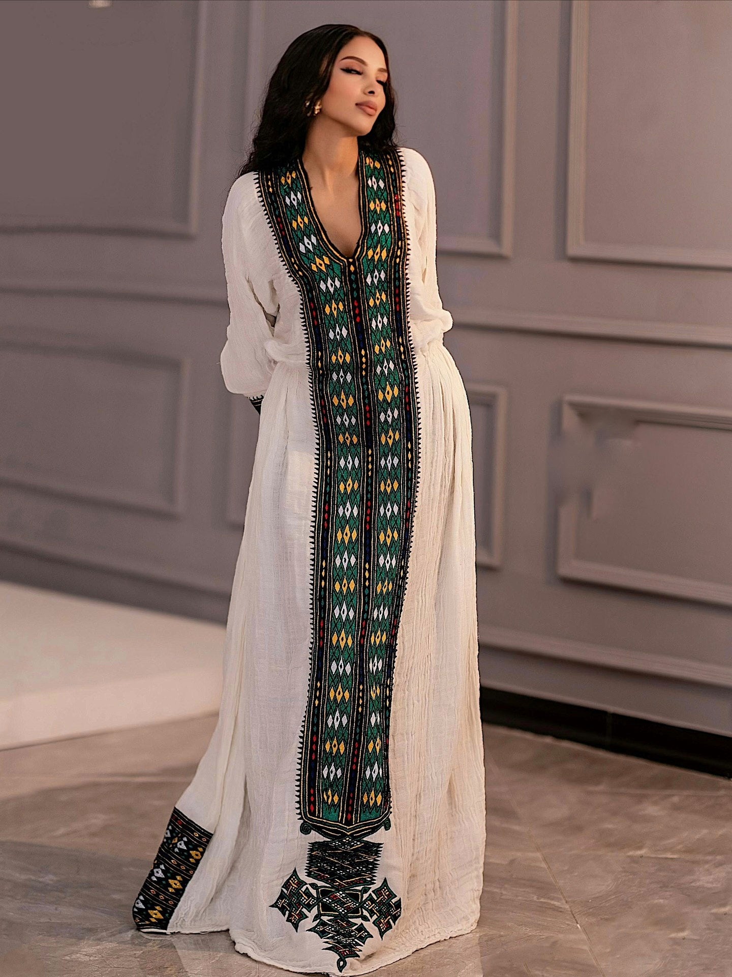 FIFI ETHIOPIAN DRESS STYLE | COLORFUL HABESHA KEMIS | VIBRANT HABESHA DRESS