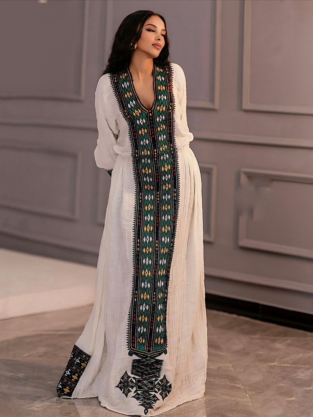 FIFI ETHIOPIAN DRESS STYLE | COLORFUL HABESHA KEMIS | VIBRANT HABESHA DRESS
