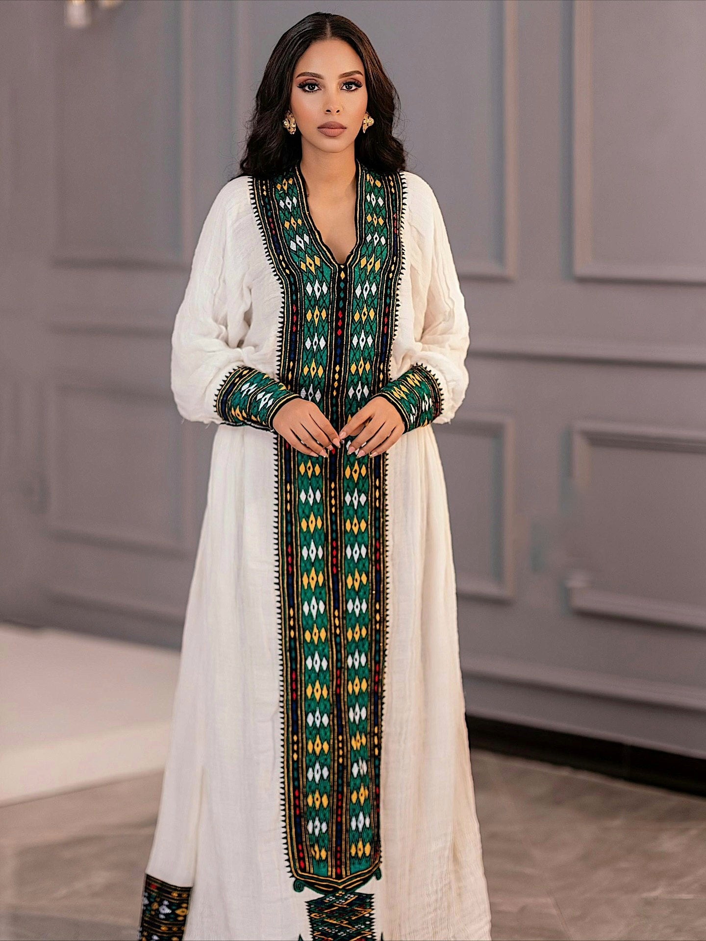 FIFI ETHIOPIAN DRESS STYLE | COLORFUL HABESHA KEMIS | VIBRANT HABESHA DRESS