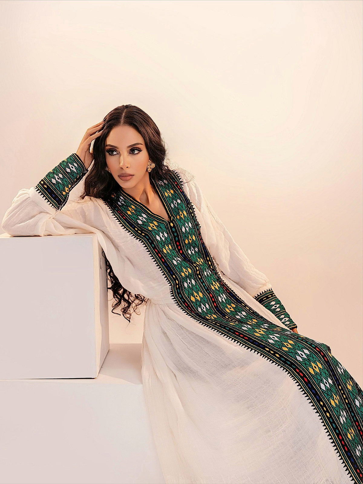 FIFI ETHIOPIAN DRESS STYLE | COLORFUL HABESHA KEMIS | VIBRANT HABESHA DRESS