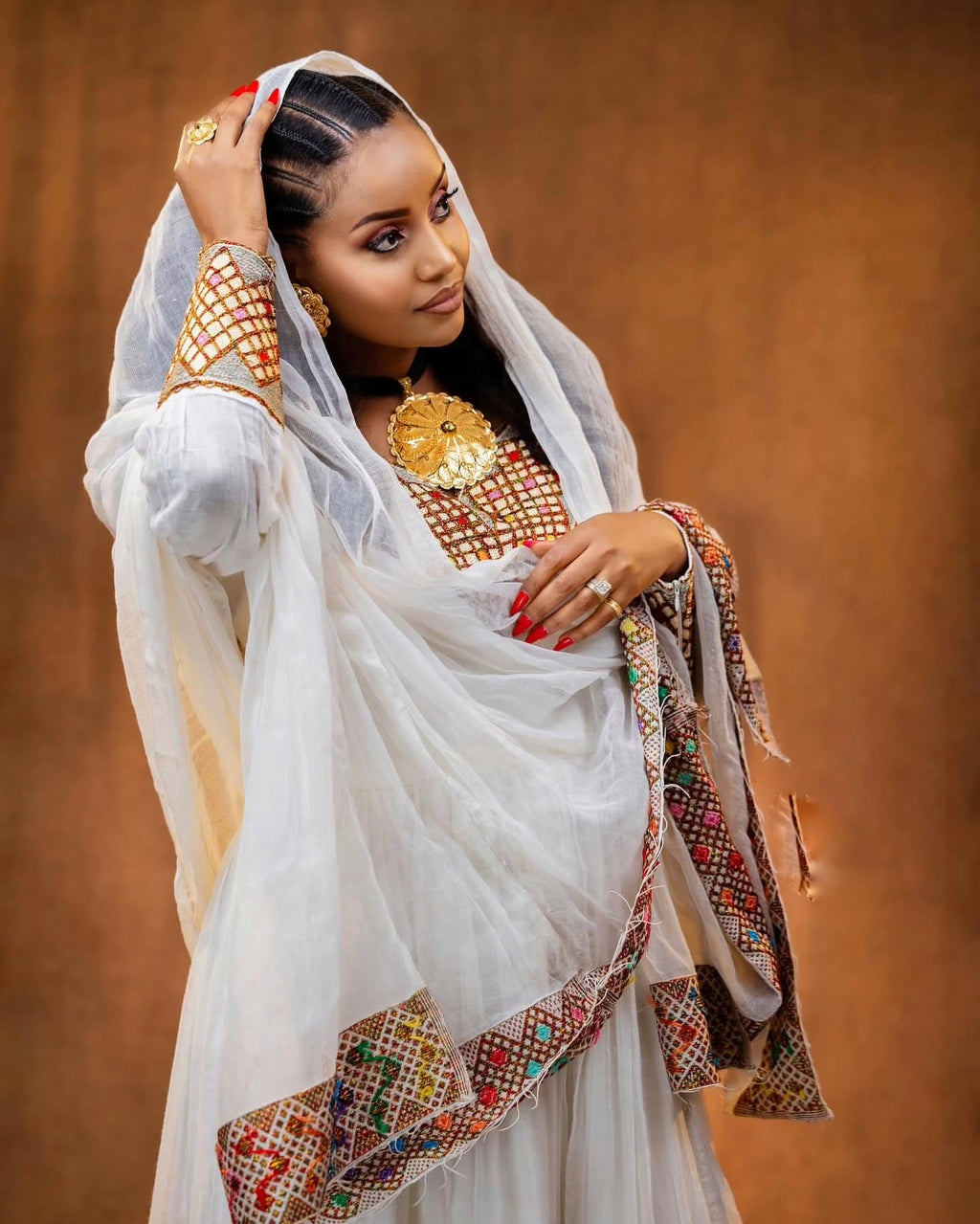 ALMAZ TRADITIONAL ETHIOPIAN DRESS | HERITAGE HABESHA DRESS | HANDMADE HABESHA KEMIS