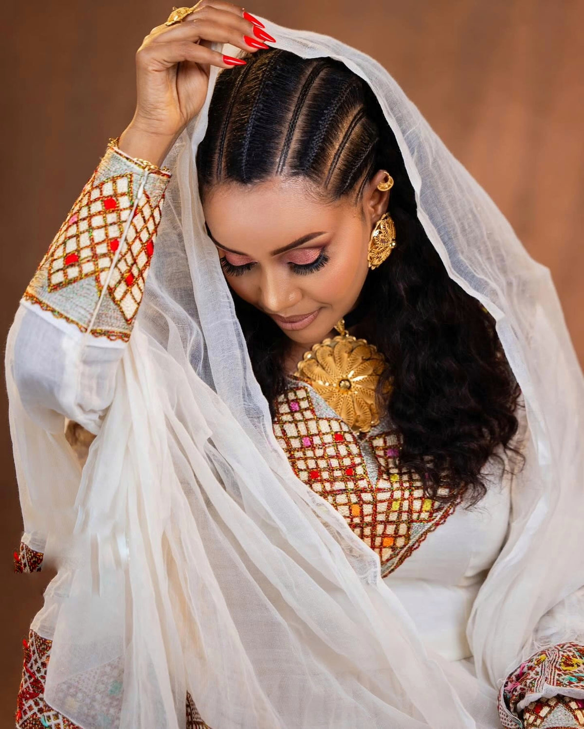 ALMAZ TRADITIONAL ETHIOPIAN DRESS | HERITAGE HABESHA DRESS | HANDMADE HABESHA KEMIS