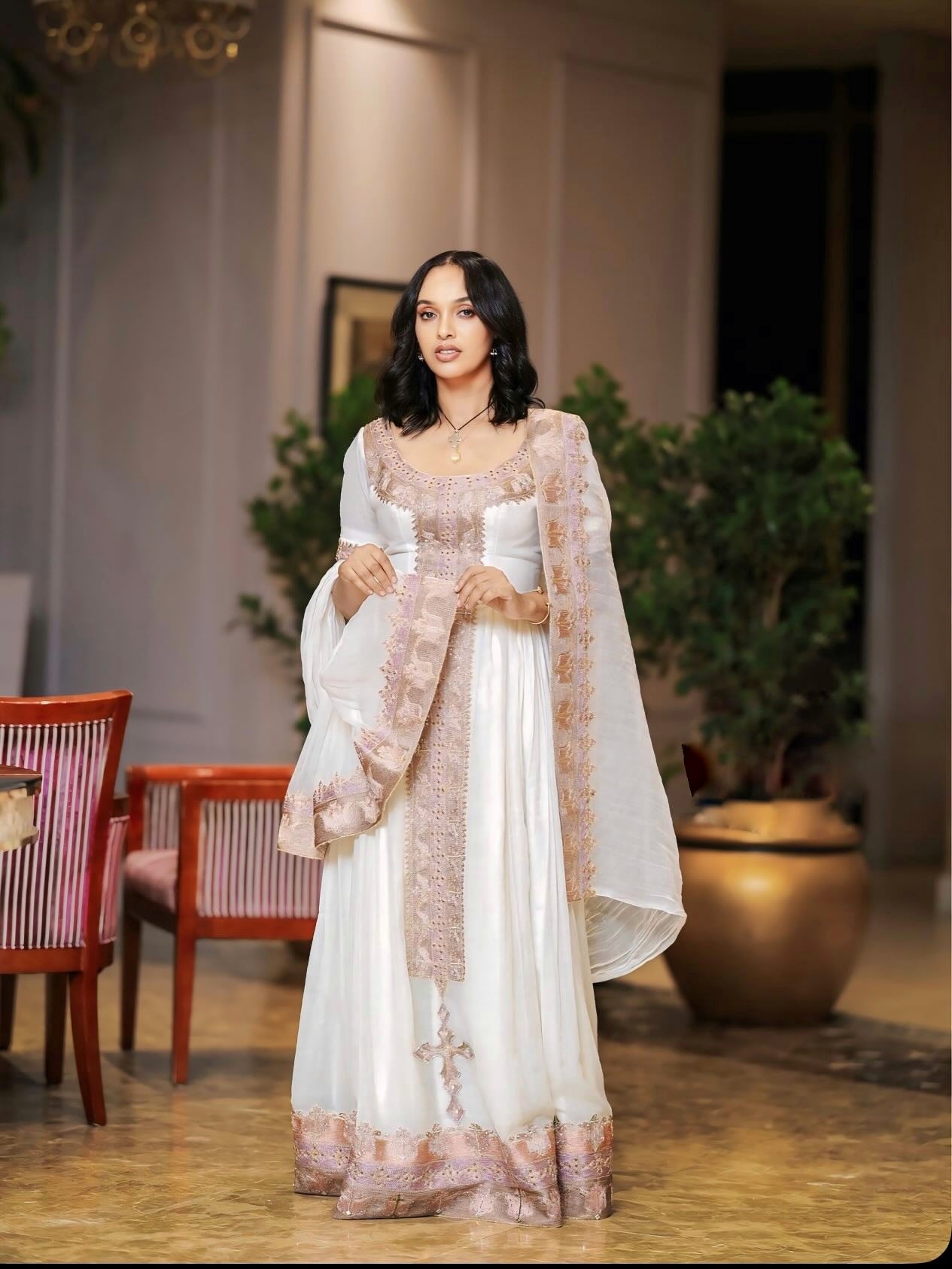 ENATALEM CULTURAL SPLENDOR HABESHA | UNIQUE HABESHA DRESS | TRADITIONAL ETHIOPIAN DRESS DESIGN