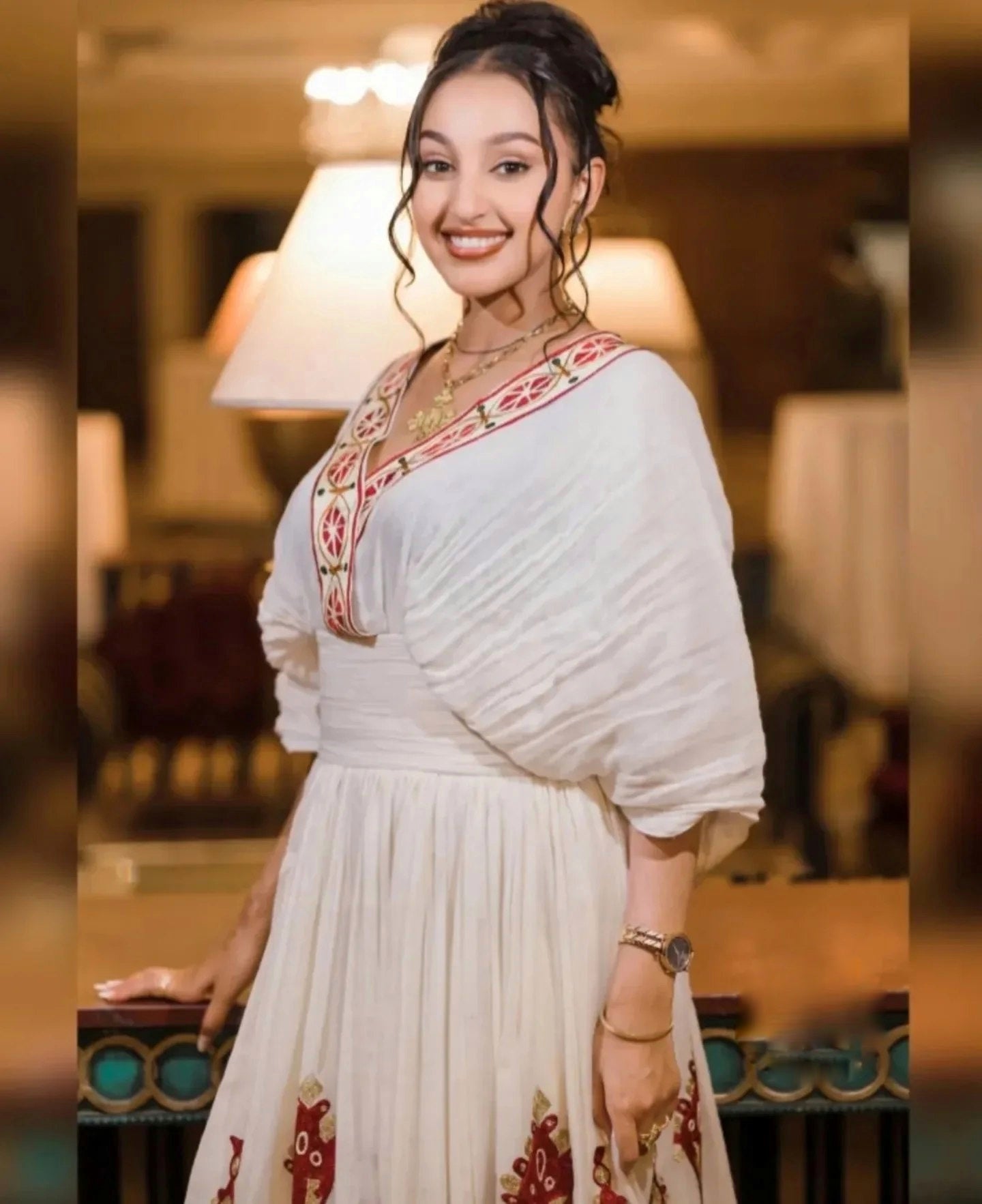 DIRSHU ETHIOPIAN TRADITIONAL DRESS DESIGN | REFINED HABESHA KEMIS | COLORFUL HABESHA DRESS