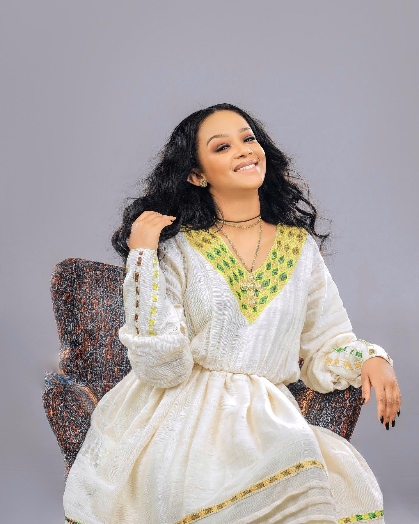 MIGNOTNESH ETHIOPIAN TRADITIONAL DRESS | HANDMADE HABESHA DRESS | FESTIVE HABESHA KEMIS