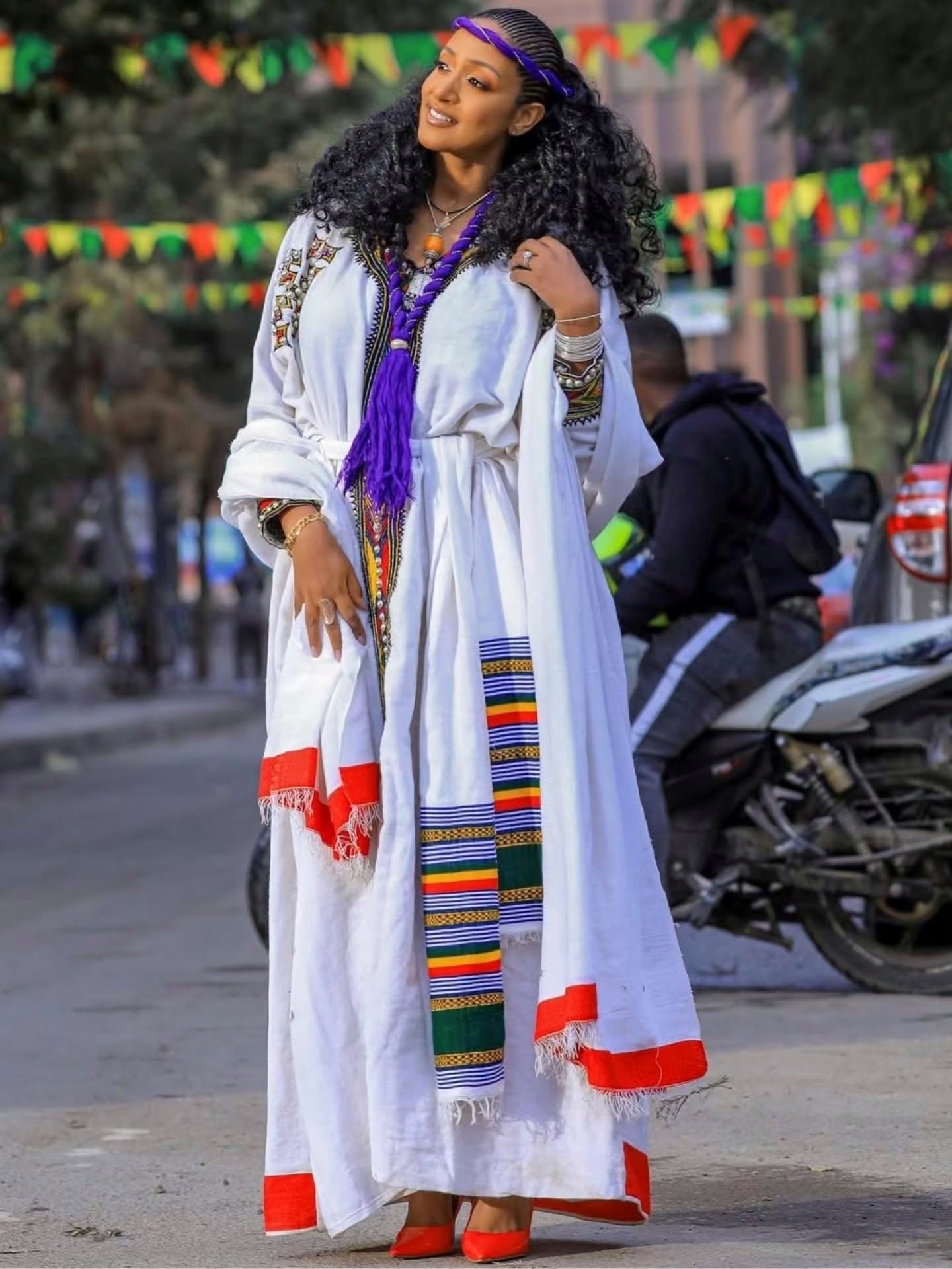 TRADITIONAL ETHIOPIAN DRESS EXPRESSING HABESHA KEMIS STYLE AND CULTURAL ELEGANCE