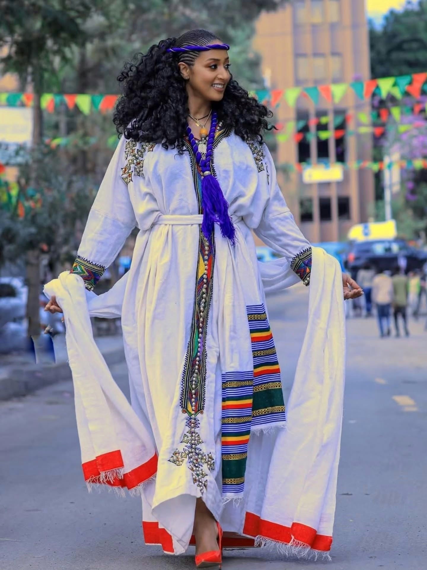 MULUBRHAN TRADITIONAL ETHIOPIAN DRESS | EXPRESSING HABESHA KEMIS STYLE | CULTURAL HABESHA DRESS
