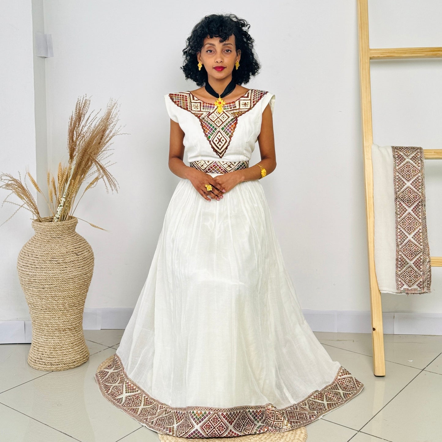 Elegant Habesha Dress | Timeless Design | Handcrafted Tradition | Ethiopian Habesha dress Hab105